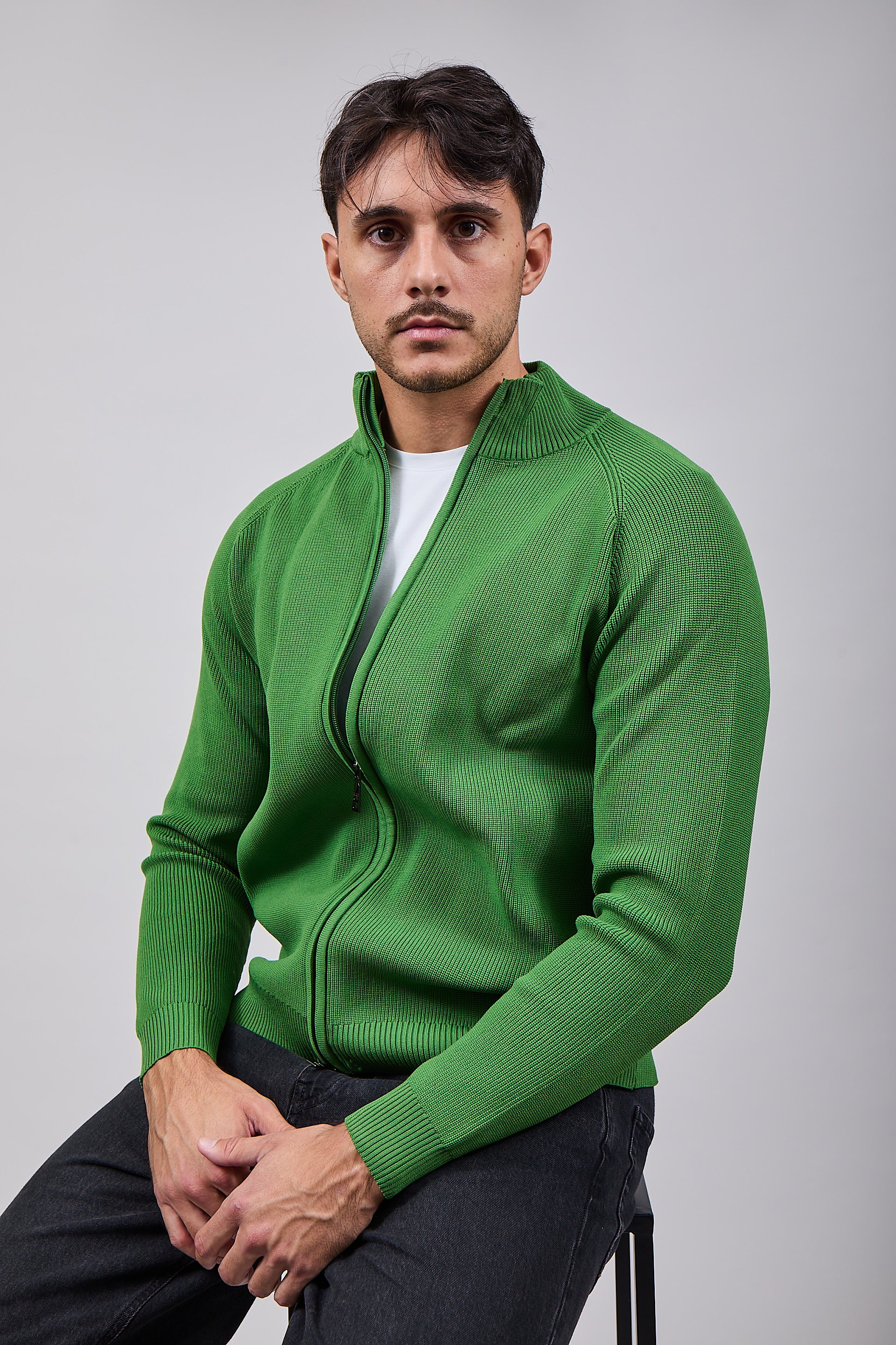 Cardigan Over-d Costa Inglese Oliva M88 (12311486366036)