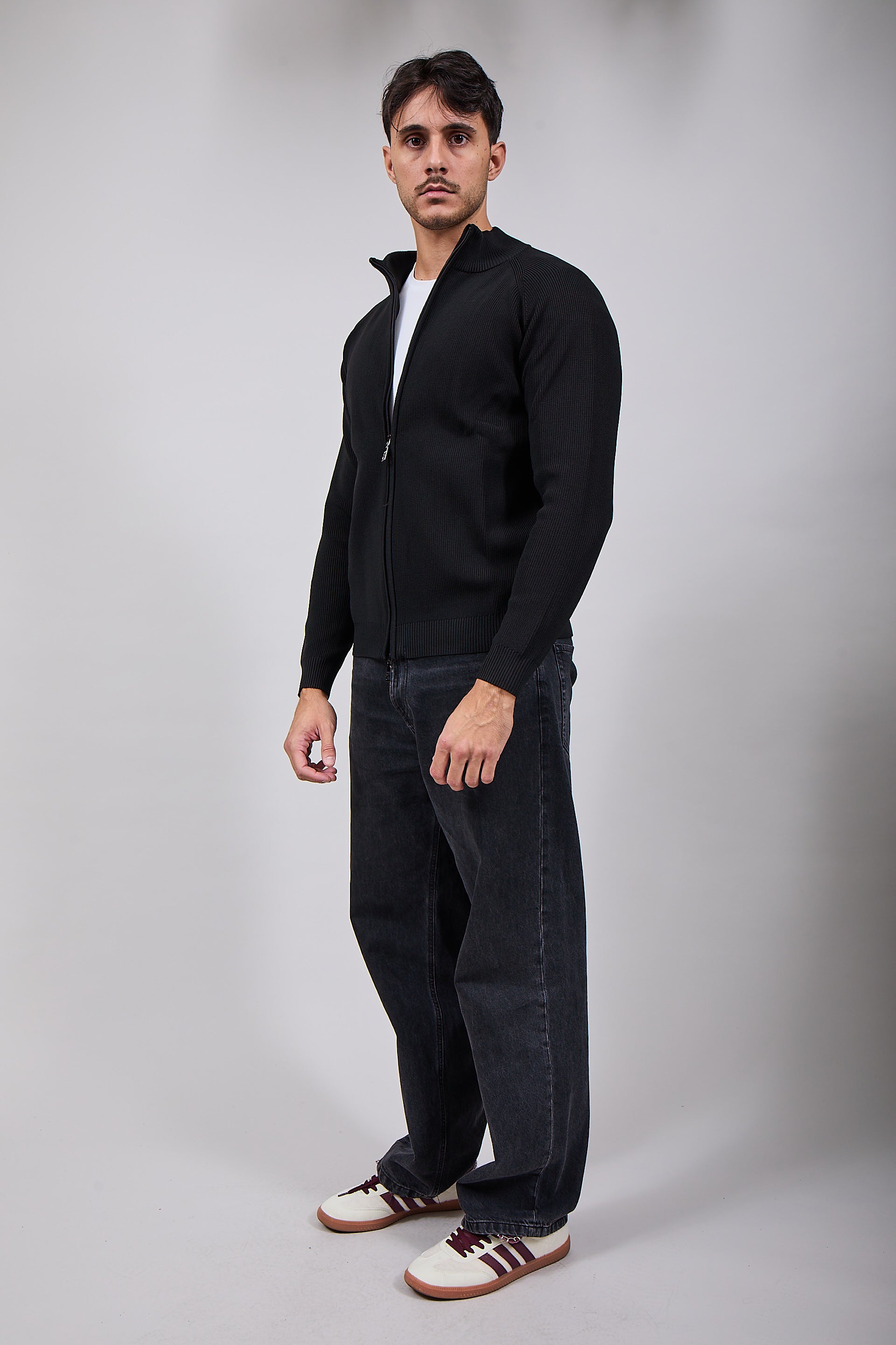 Cardigan Over-d Costa Inglese Nero M88 (12311486595412)