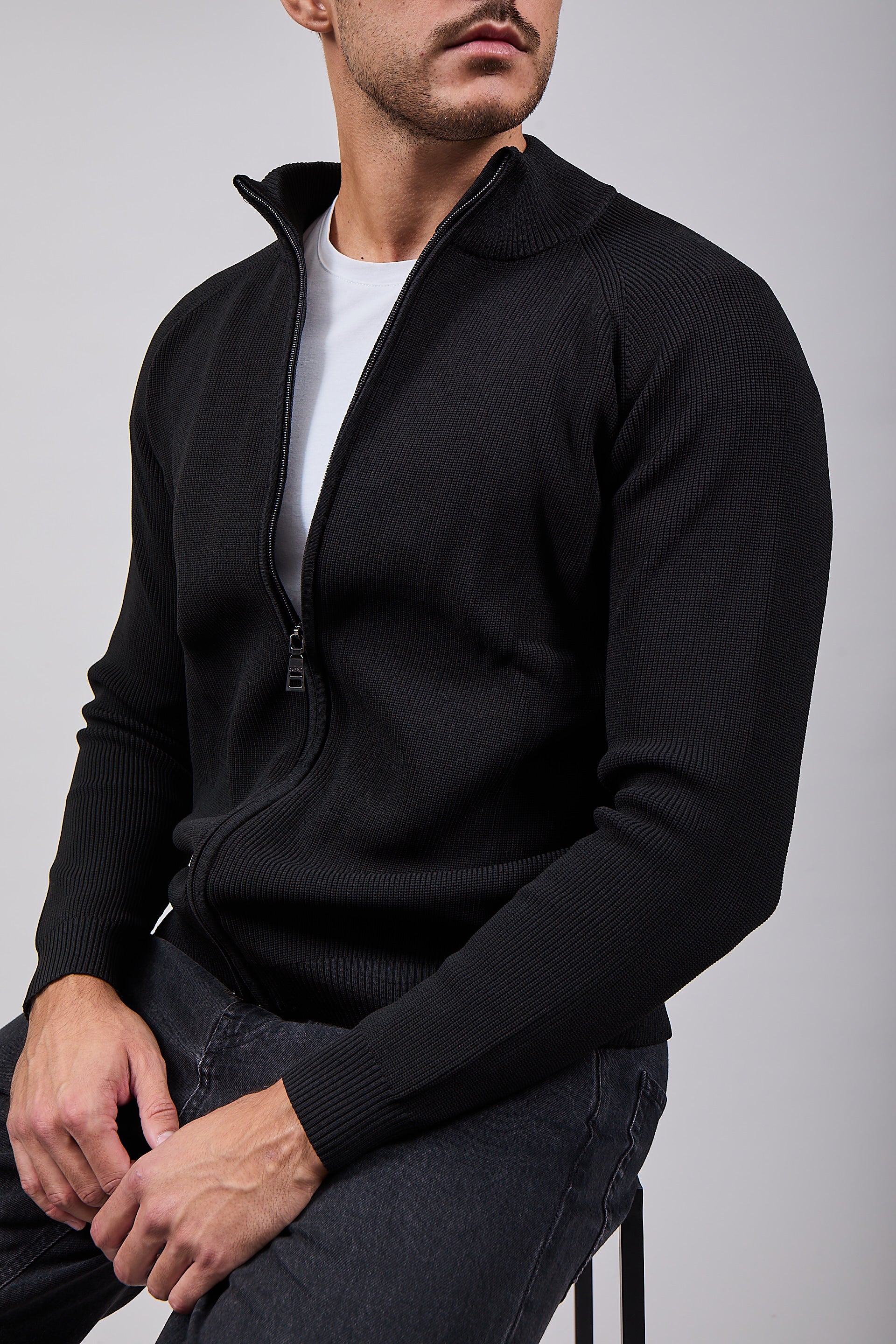 Cardigan Over-d Costa Inglese Nero M88 (12311486595412)