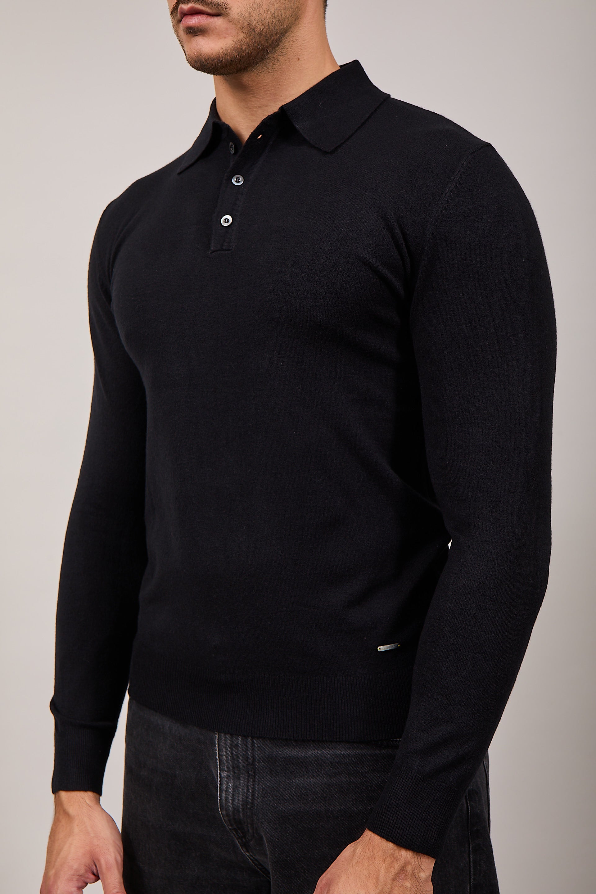 Maglioncino Polo Gianni Lupo Nero 508 (12311480992084)