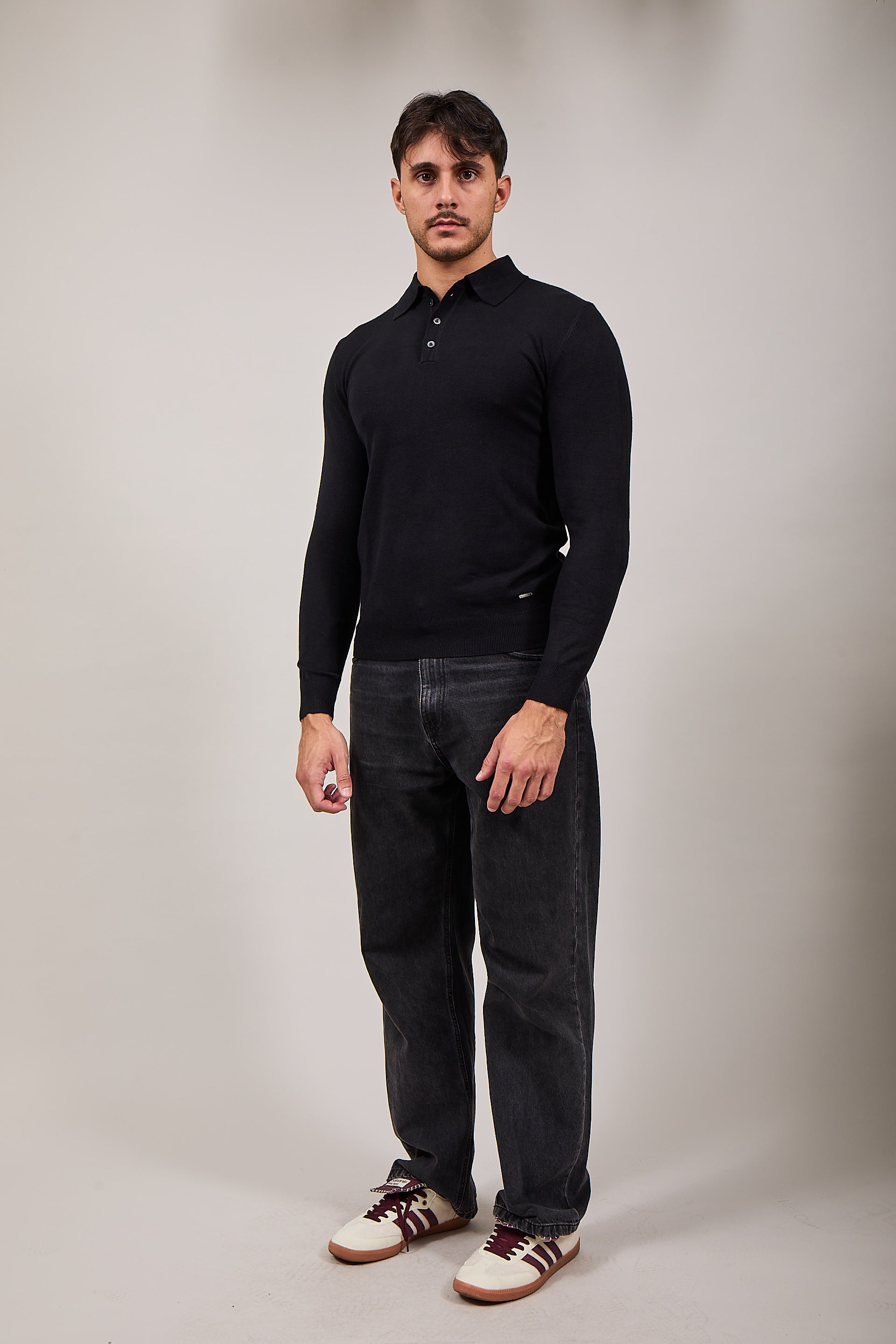 Maglioncino Polo Gianni Lupo Nero 508 (12311480992084)