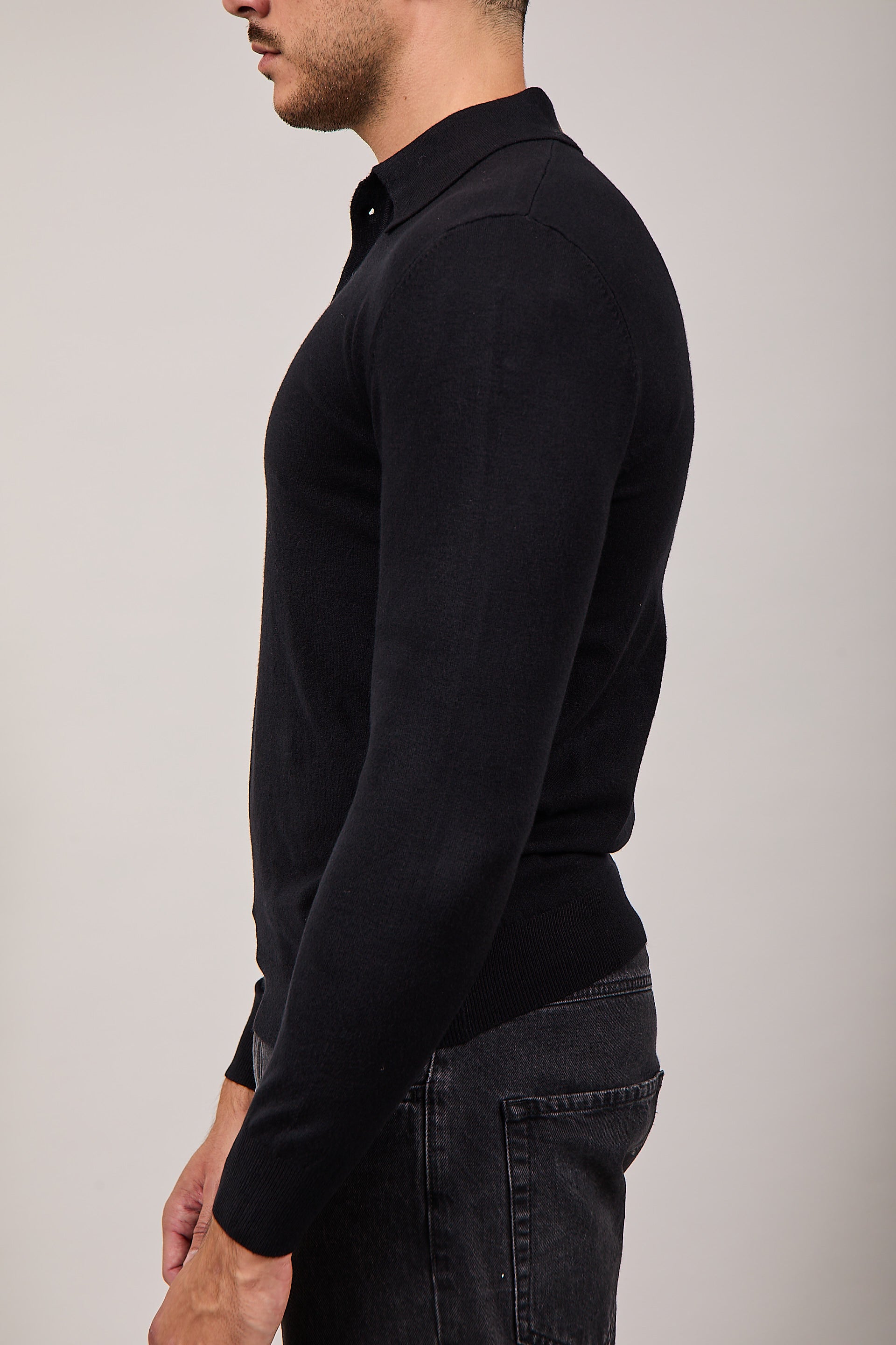 Maglioncino Polo Gianni Lupo Nero 508 (12311480992084)