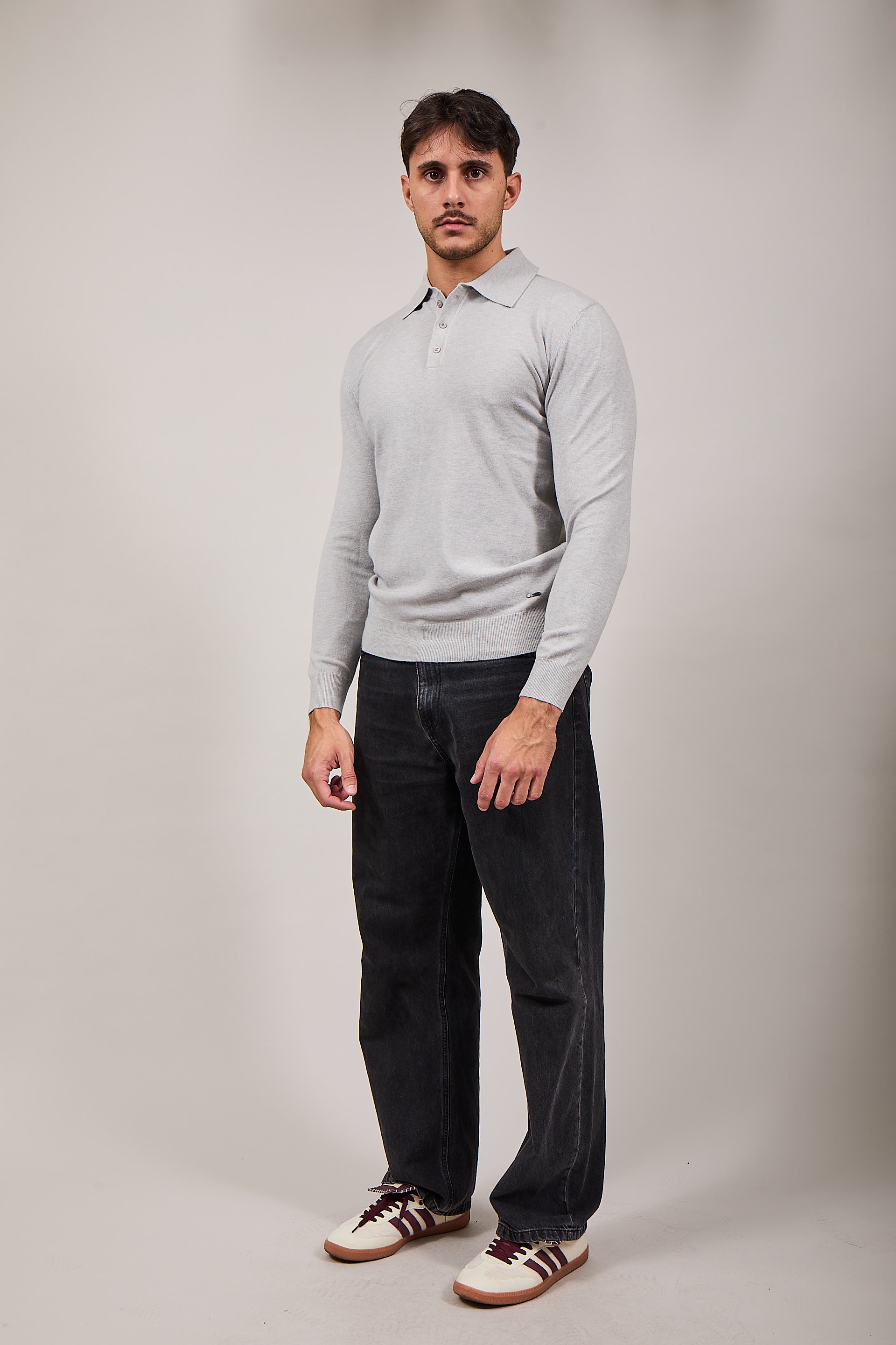 Maglioncino Polo Gianni Lupo Grigio 508 (12238891221332)