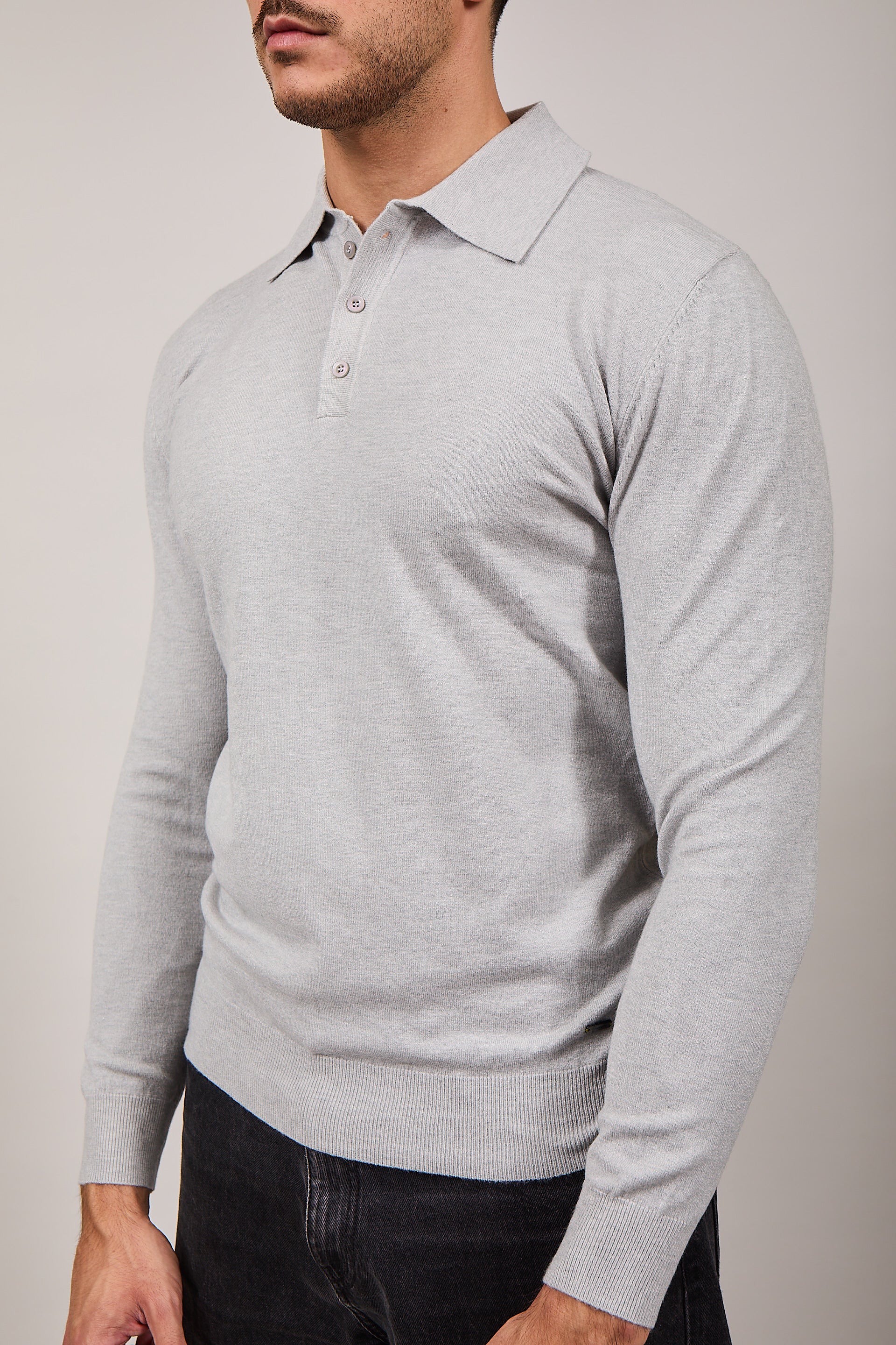 Maglioncino Polo Gianni Lupo Grigio 508 (12238891221332)