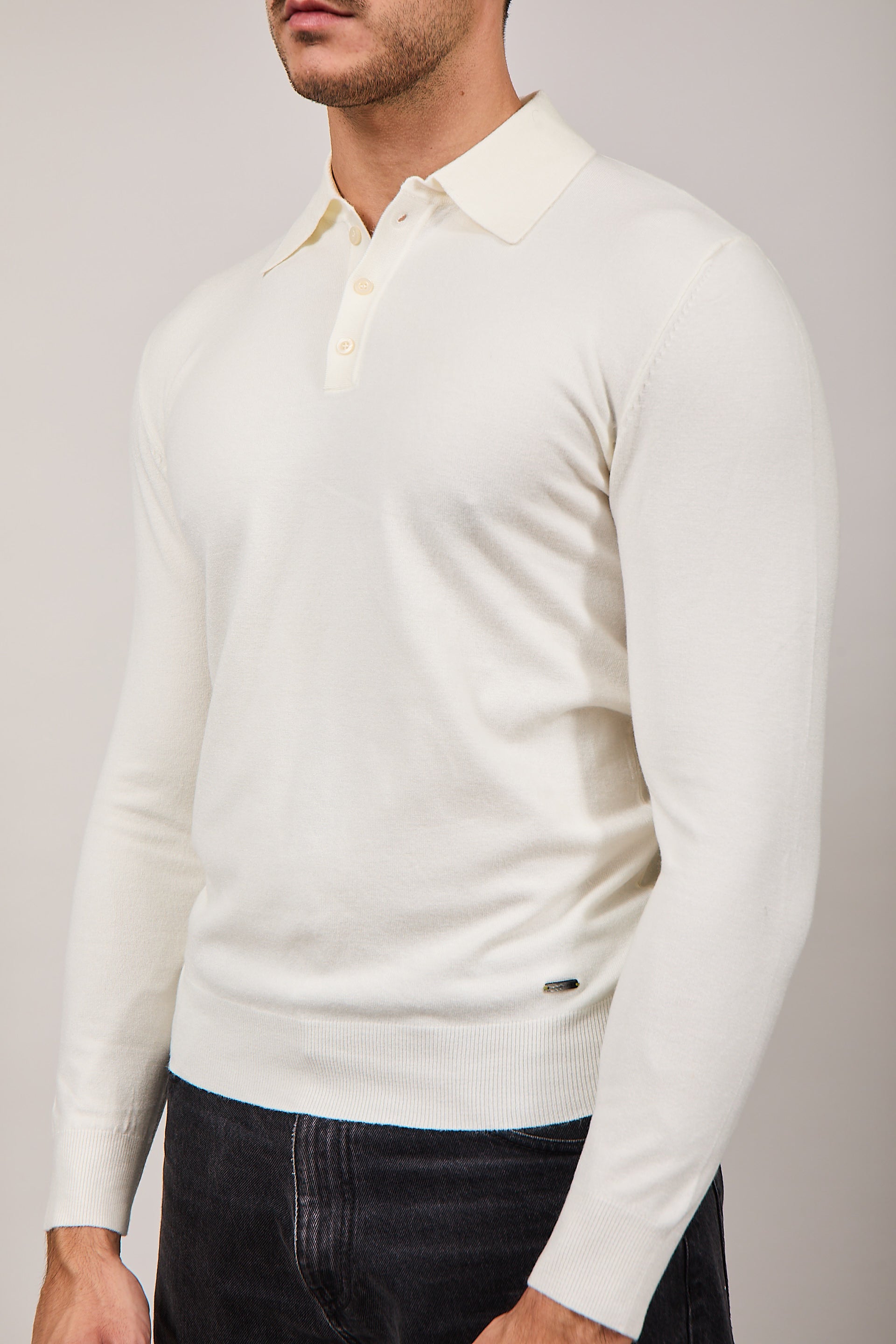 Maglioncino Polo Gianni Lupo Panna 508 (12264252342612)