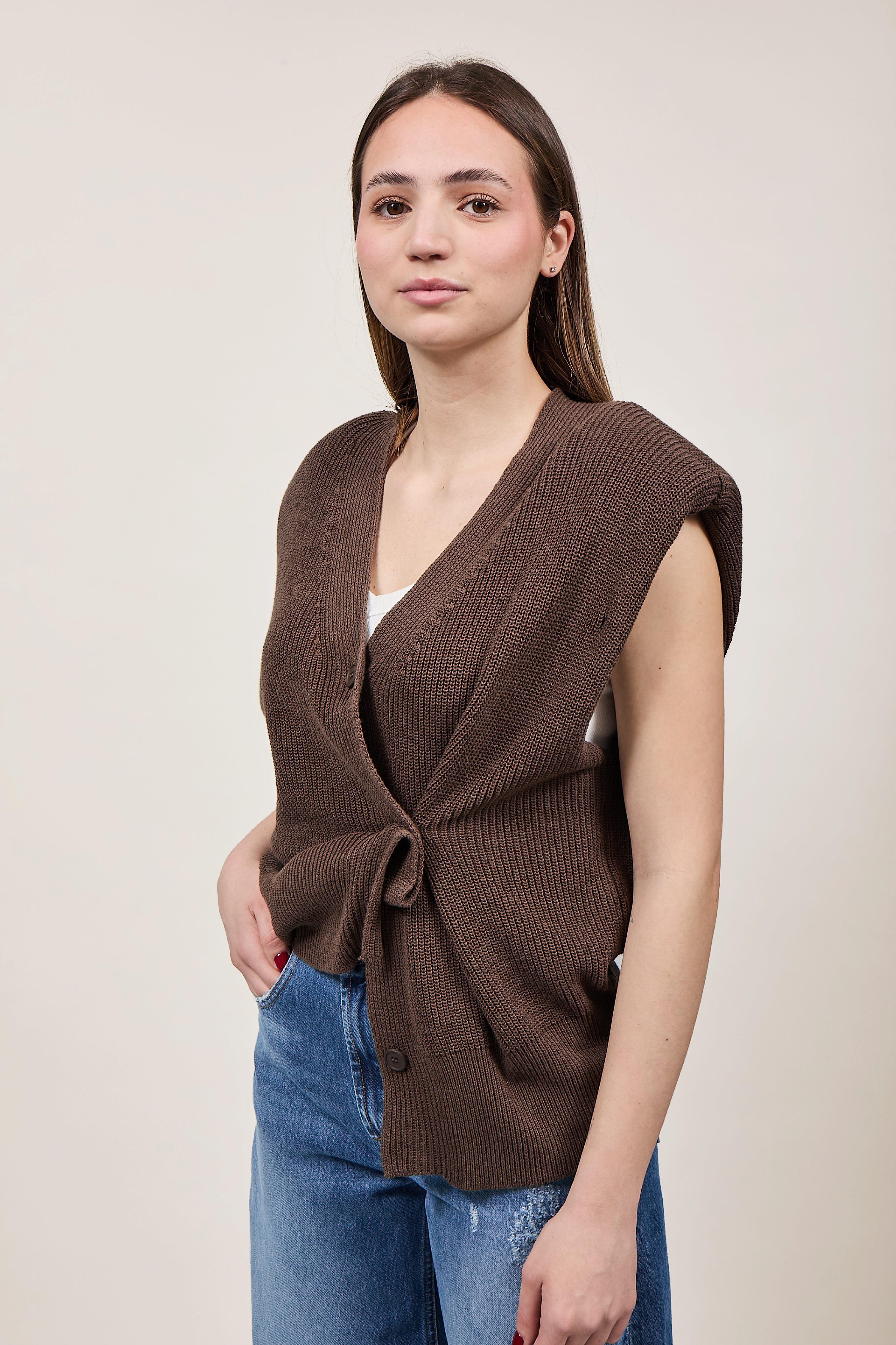 Gilet Haveone Spalline Moro