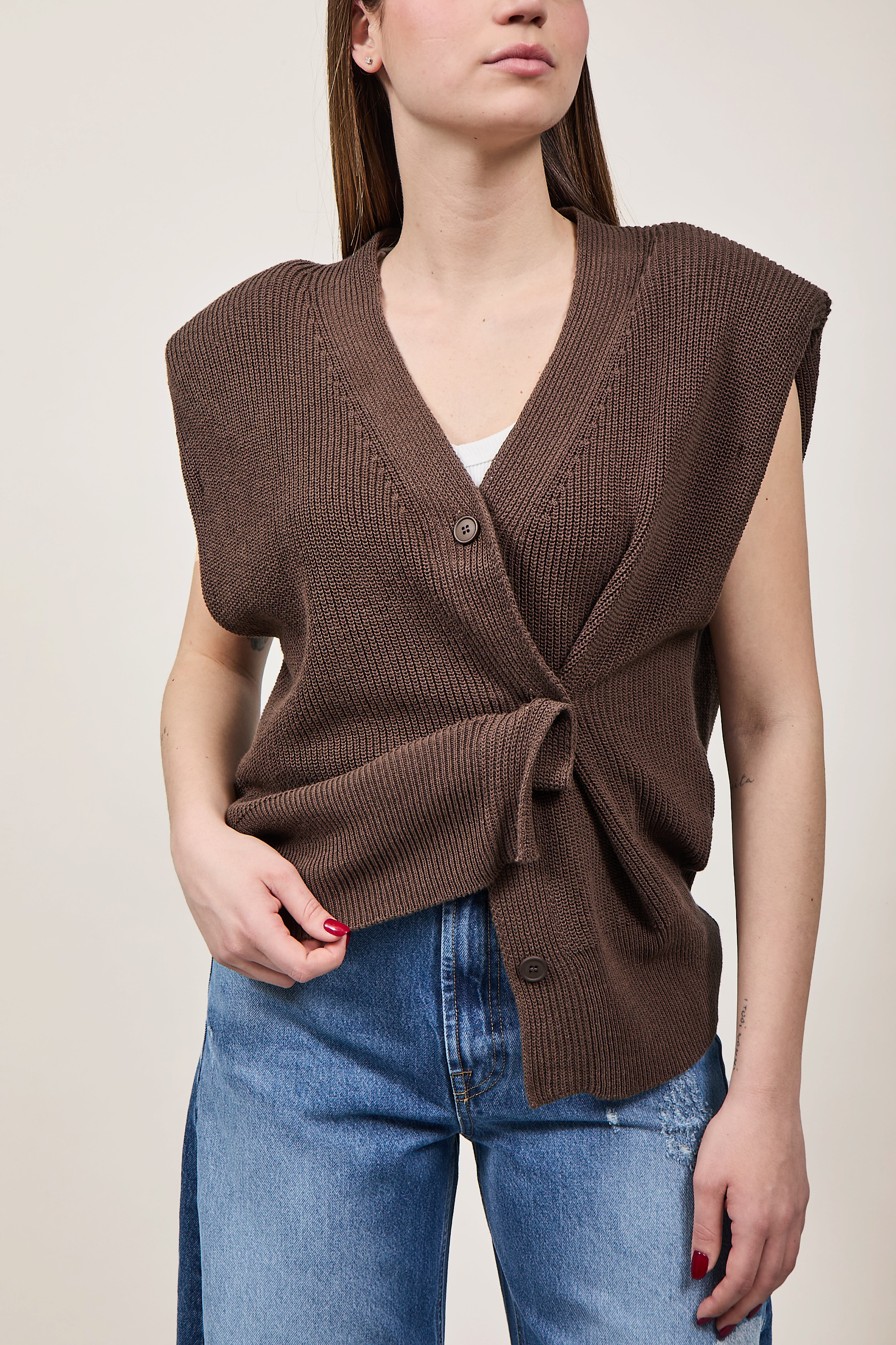 Gilet Haveone Spalline Moro