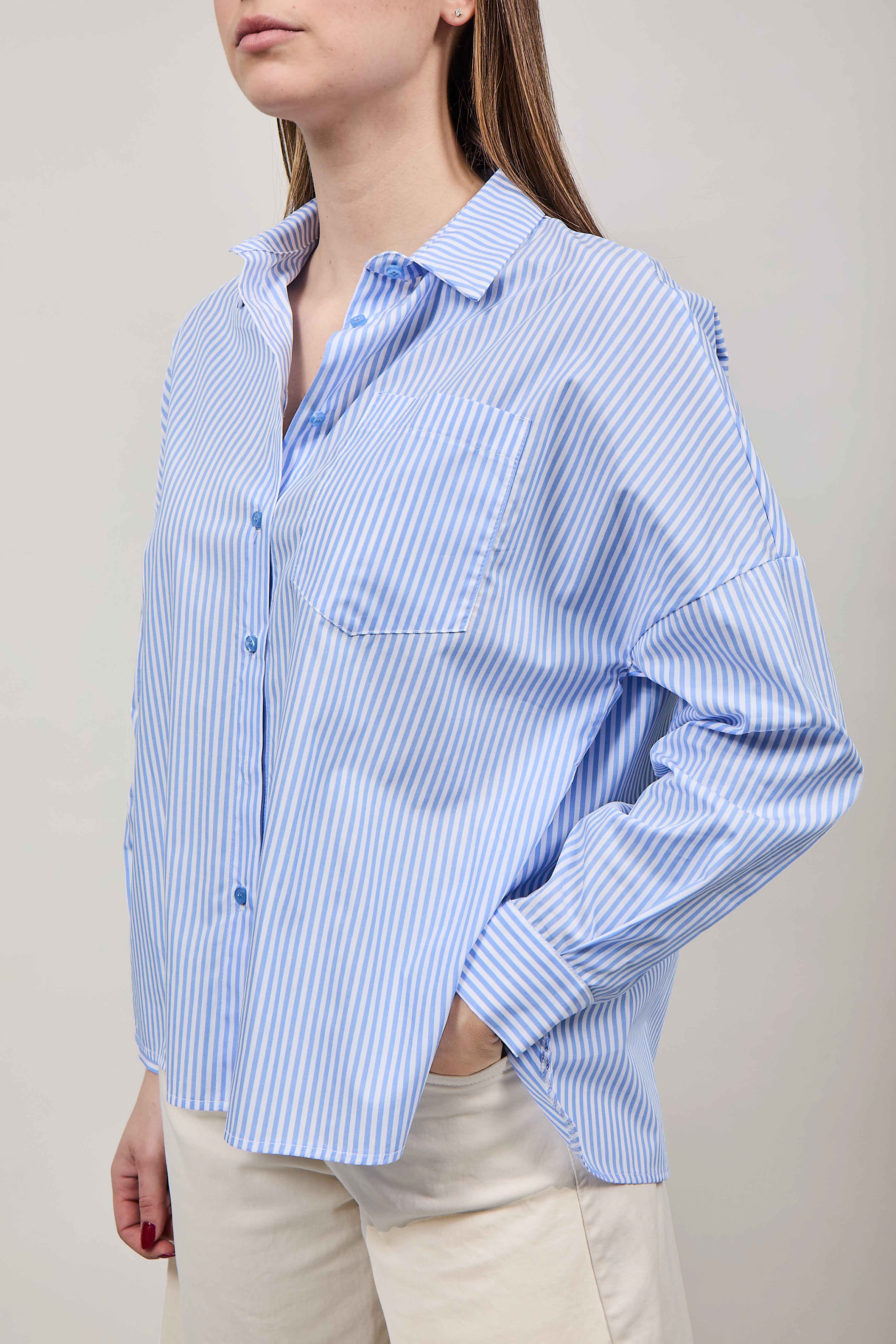Camicia Lokita Rigata Cielo