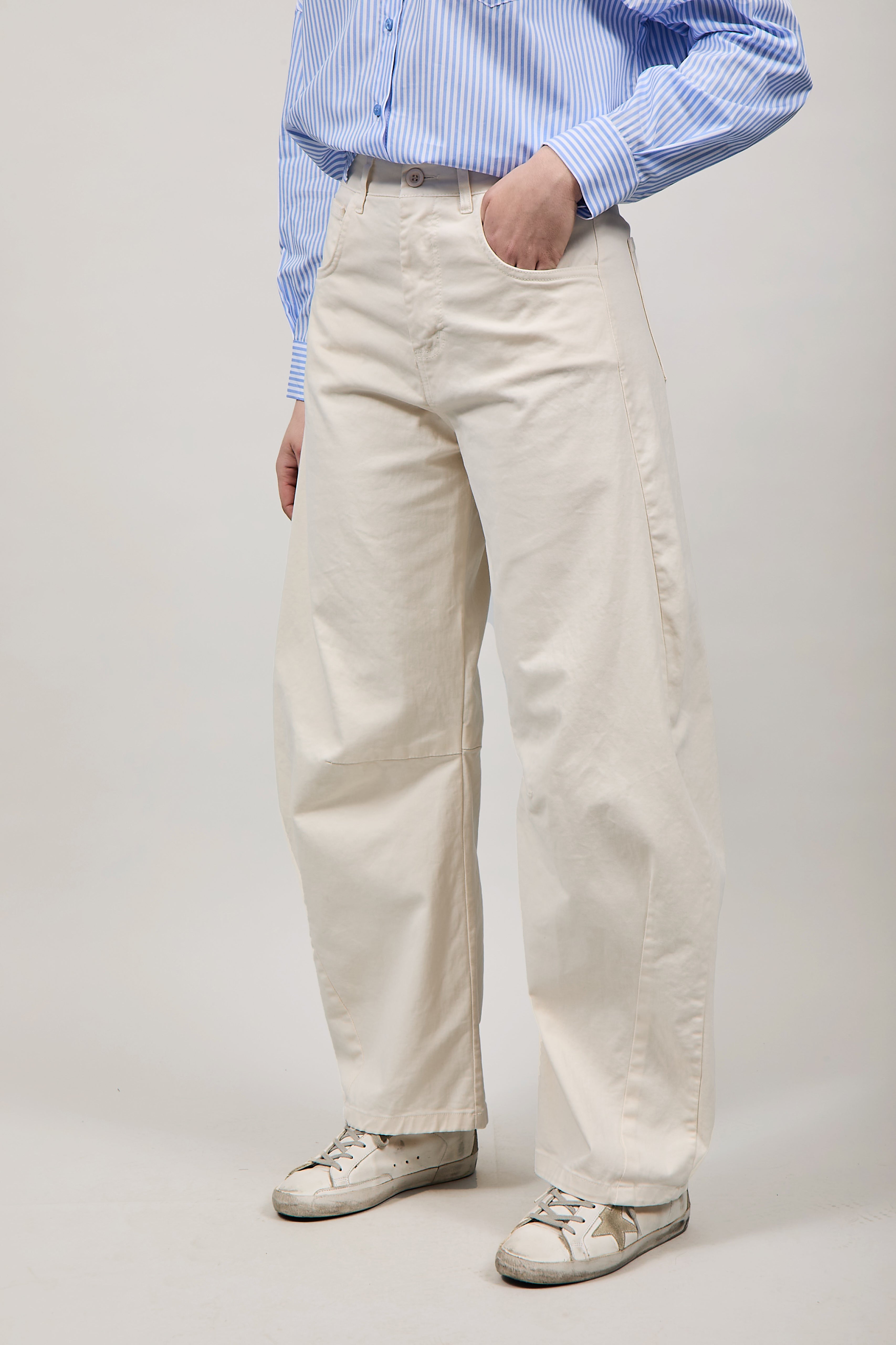 Pantalone Lokita Gabardina Avorio