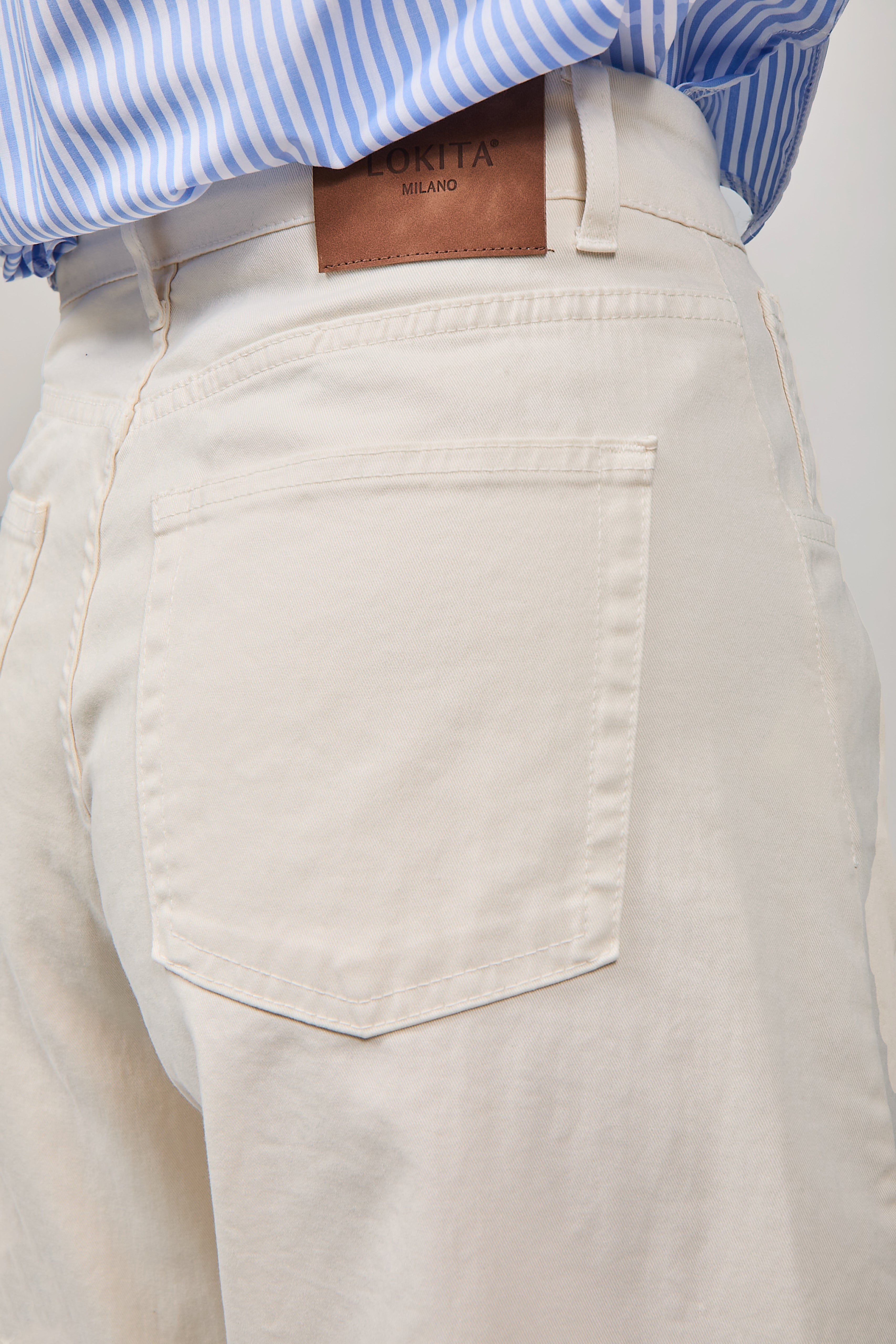 Pantalone Lokita Gabardina Avorio
