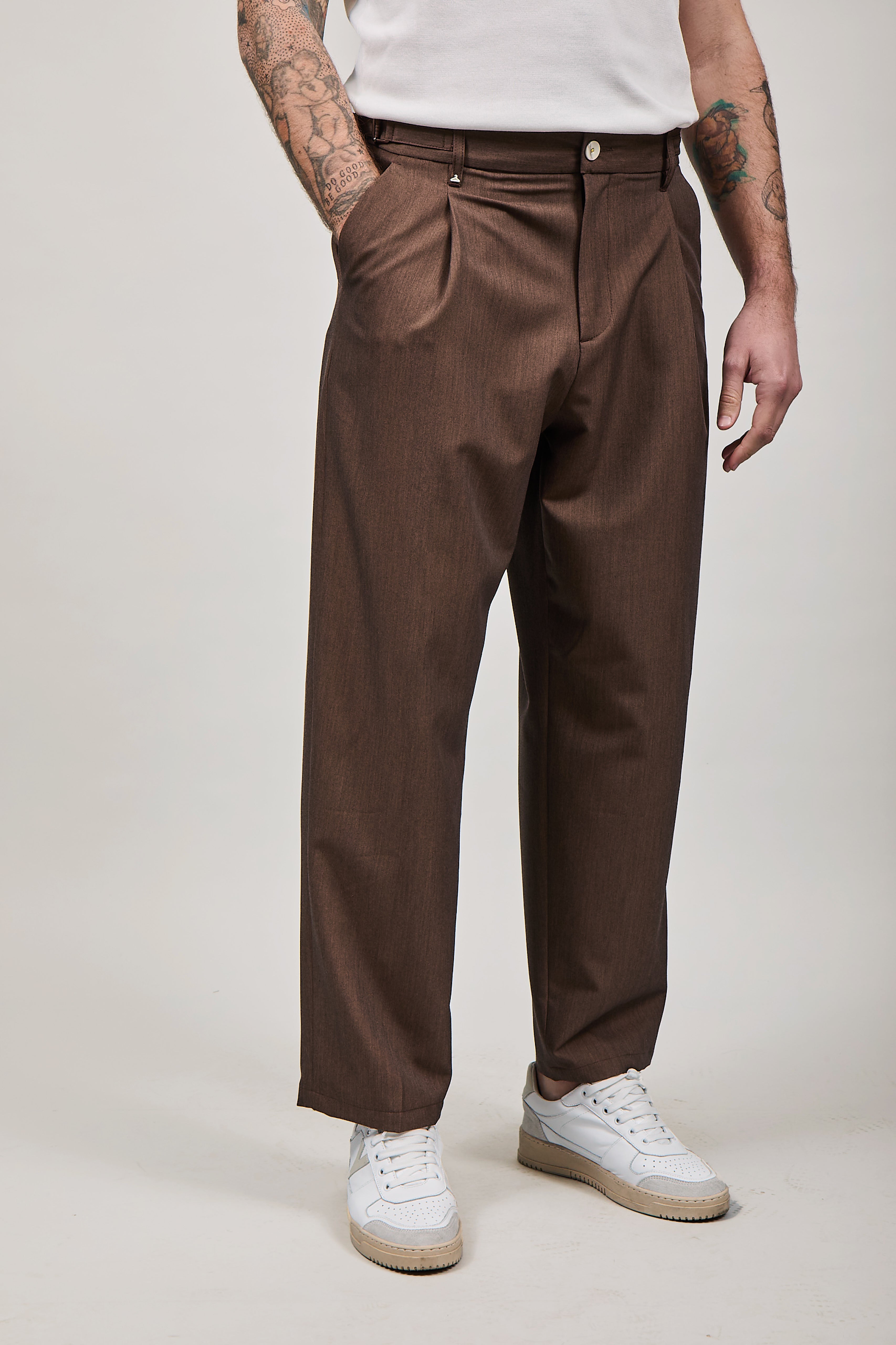 Pantalone Berna fibbie 364 Caffè