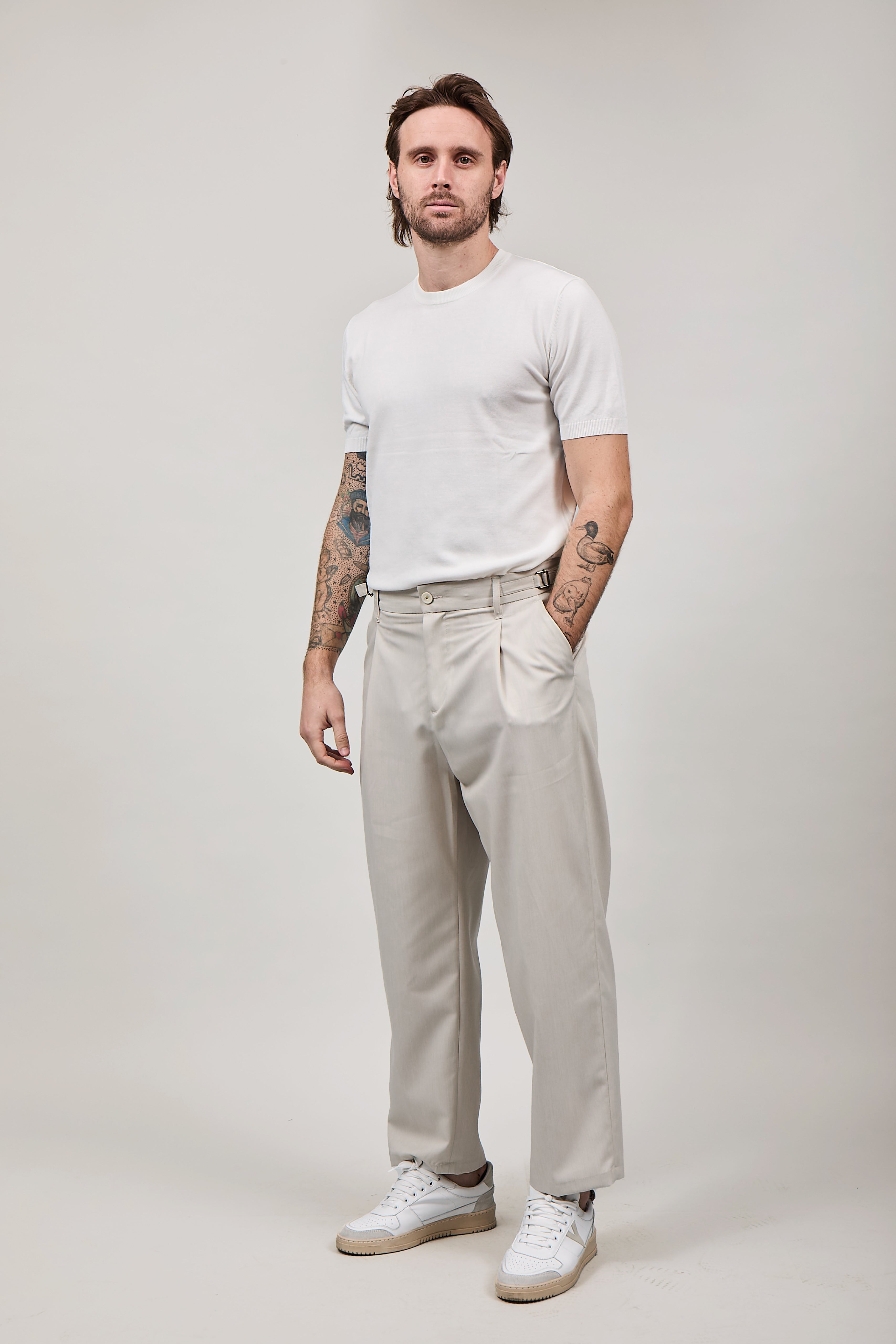 Pantalone Berna fibbie 364 Sabbia