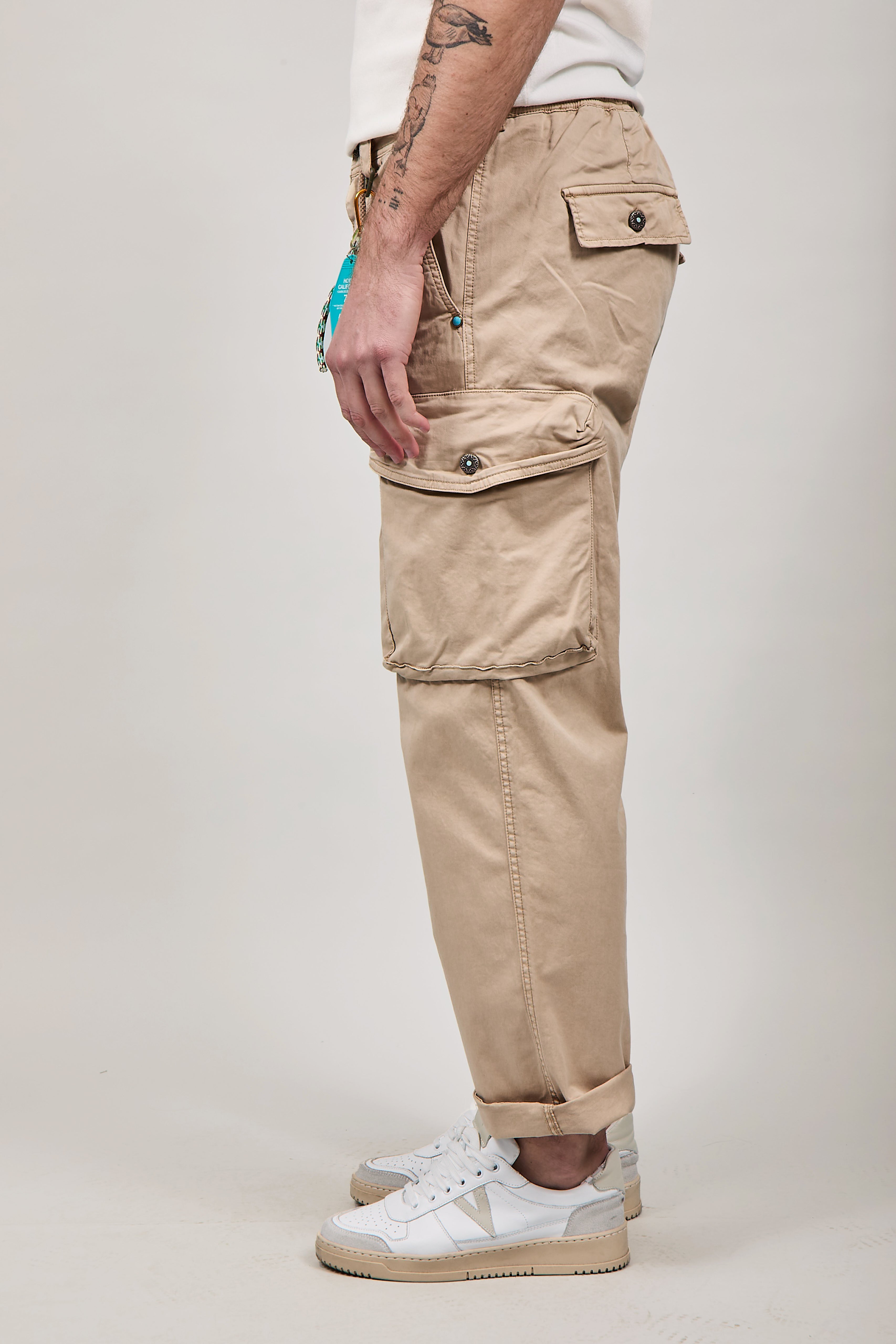 Pantalone Berna Cargo Destroy Beige