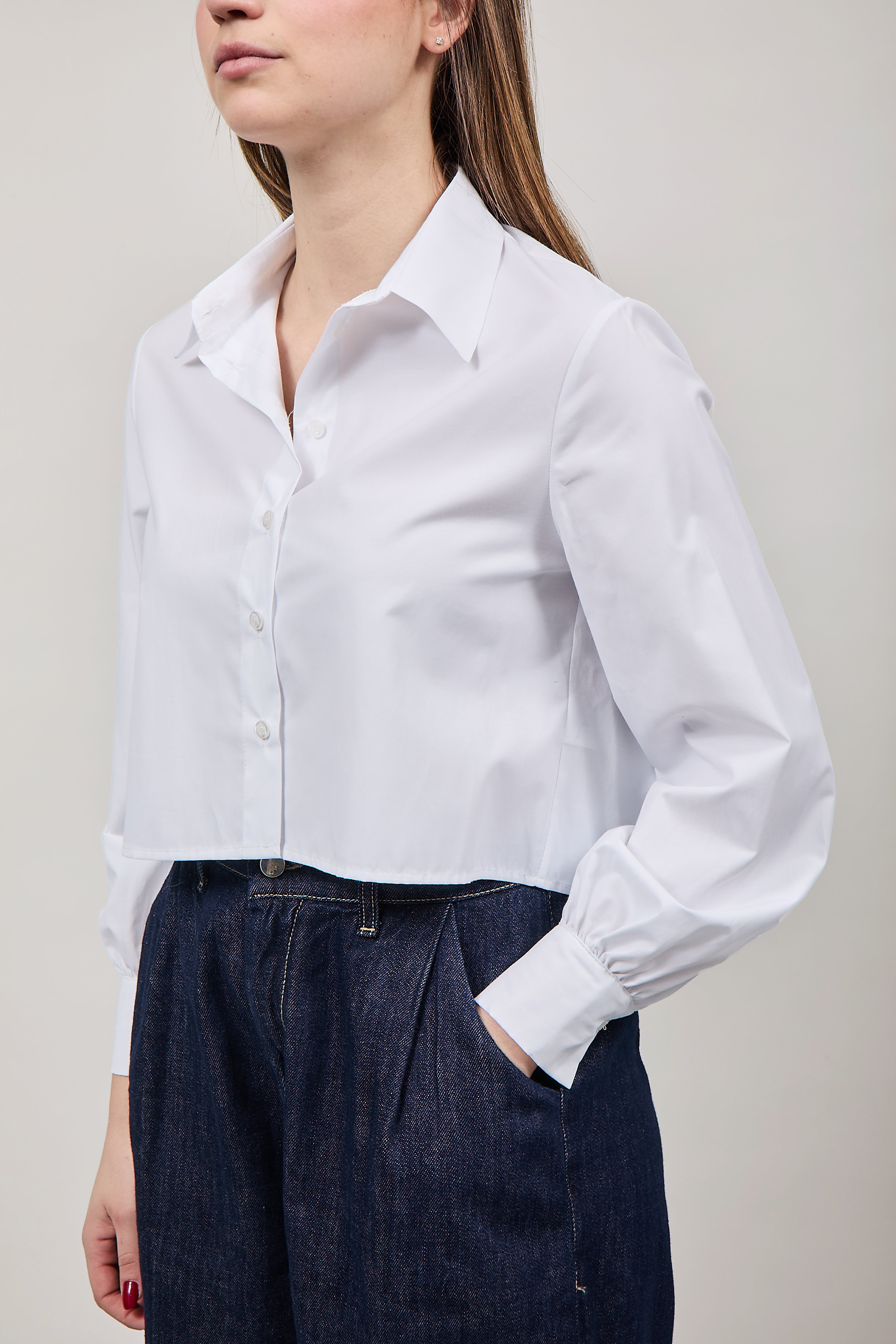 Camicia Lokita Cropped Plissè