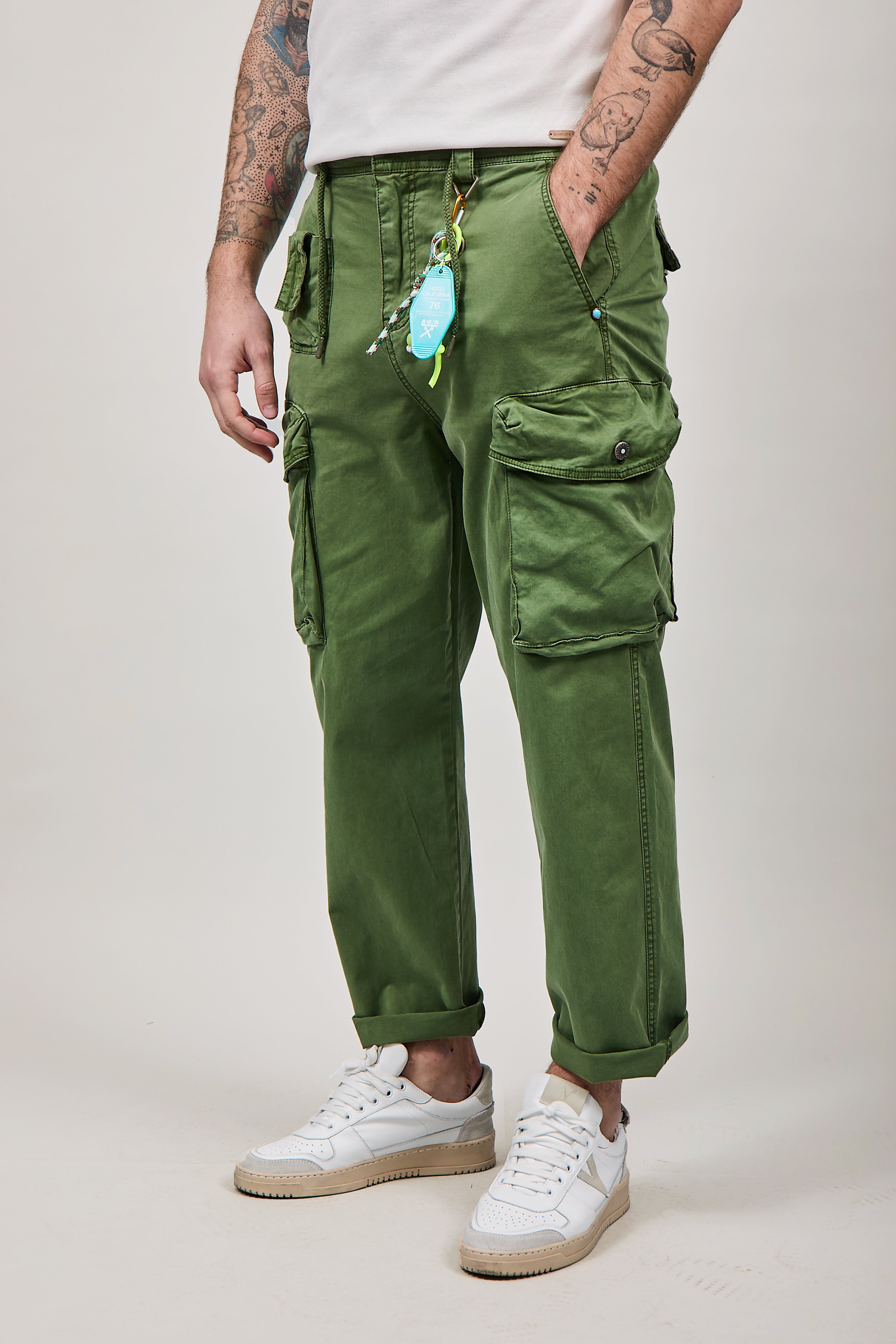 Pantalone Berna Cargo Destroy Verde
