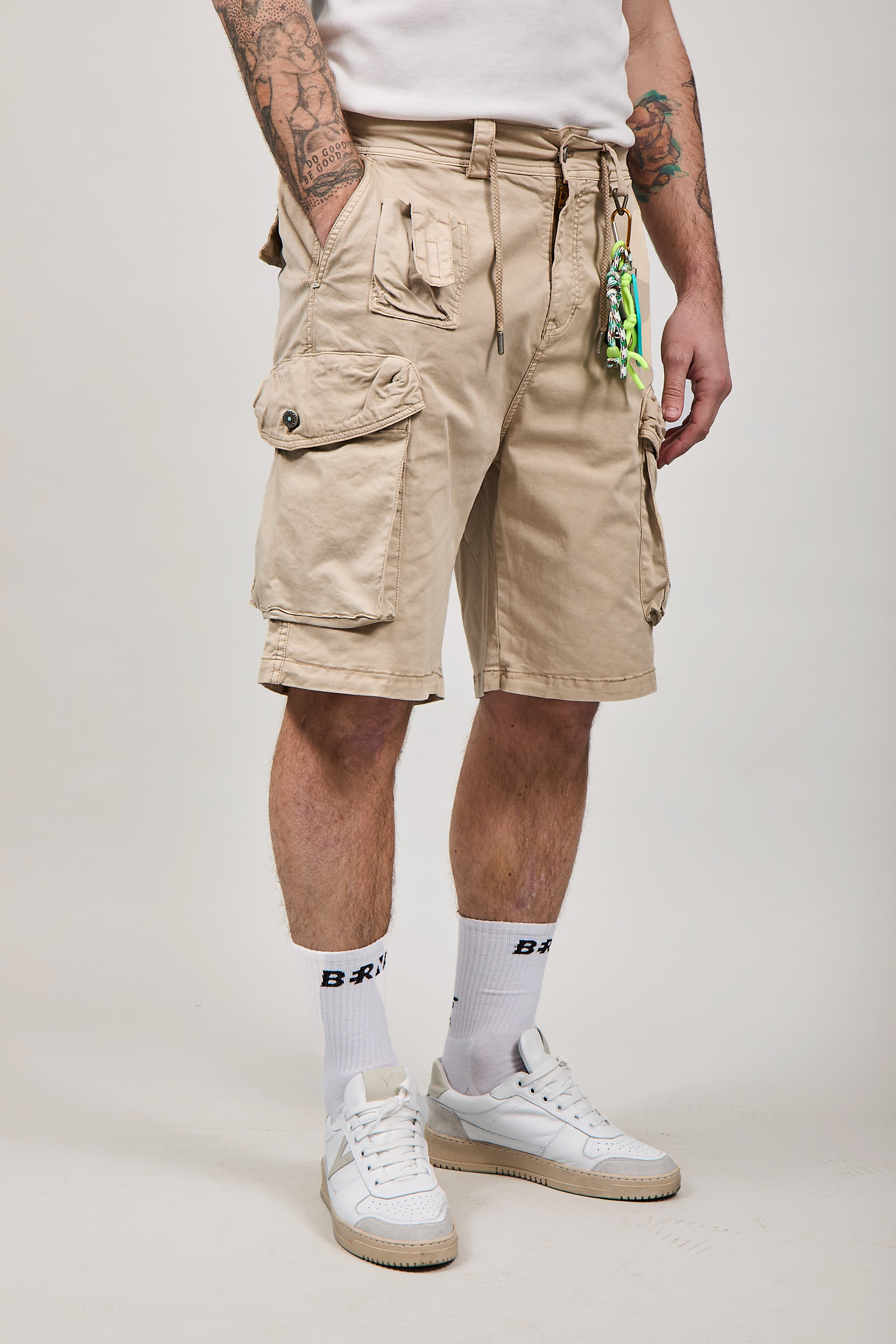 Bermuda Berna Cargo Destroy Beige
