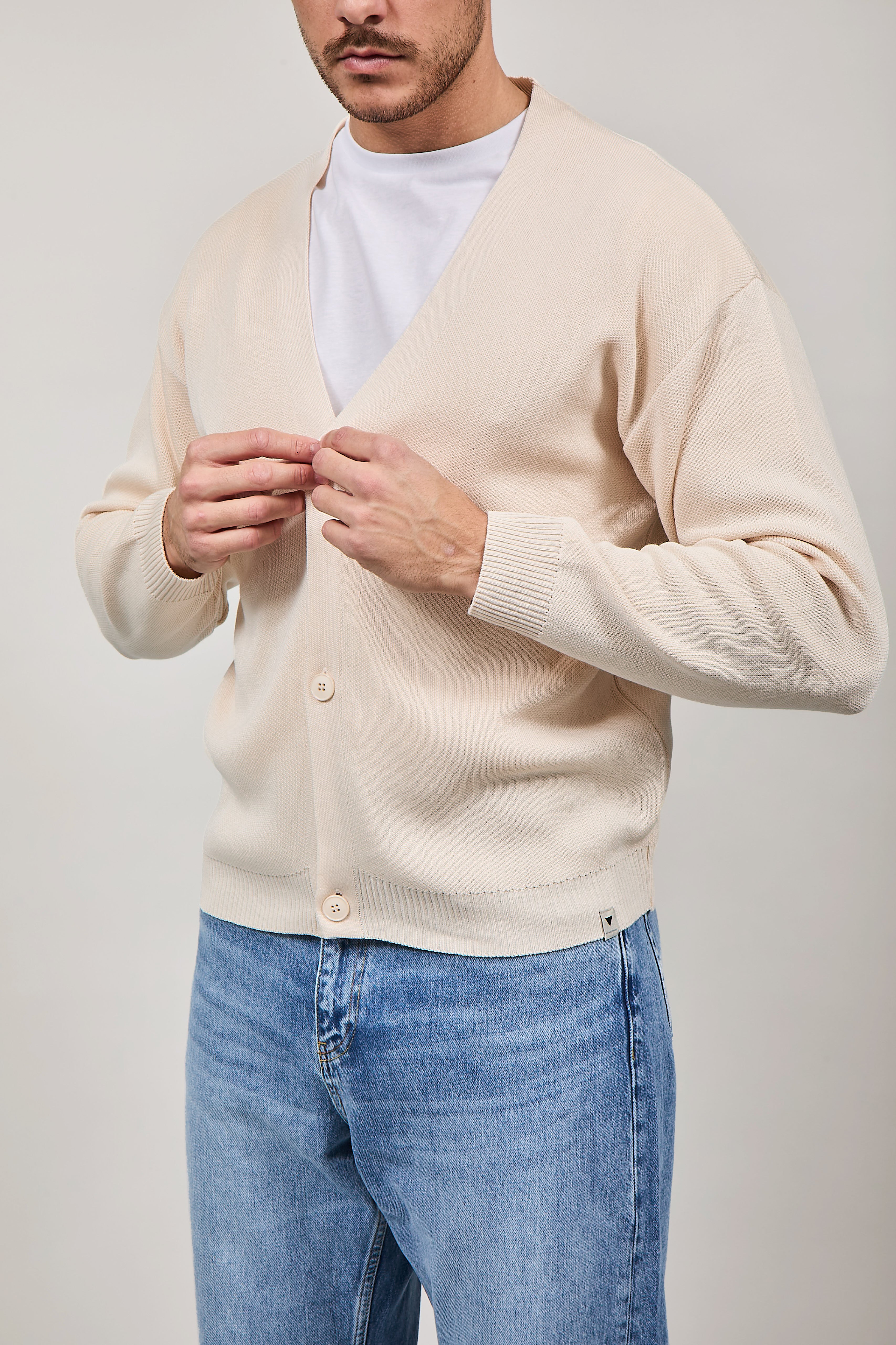 Cardigan Crop Why Not Brand Kim 45 Crema