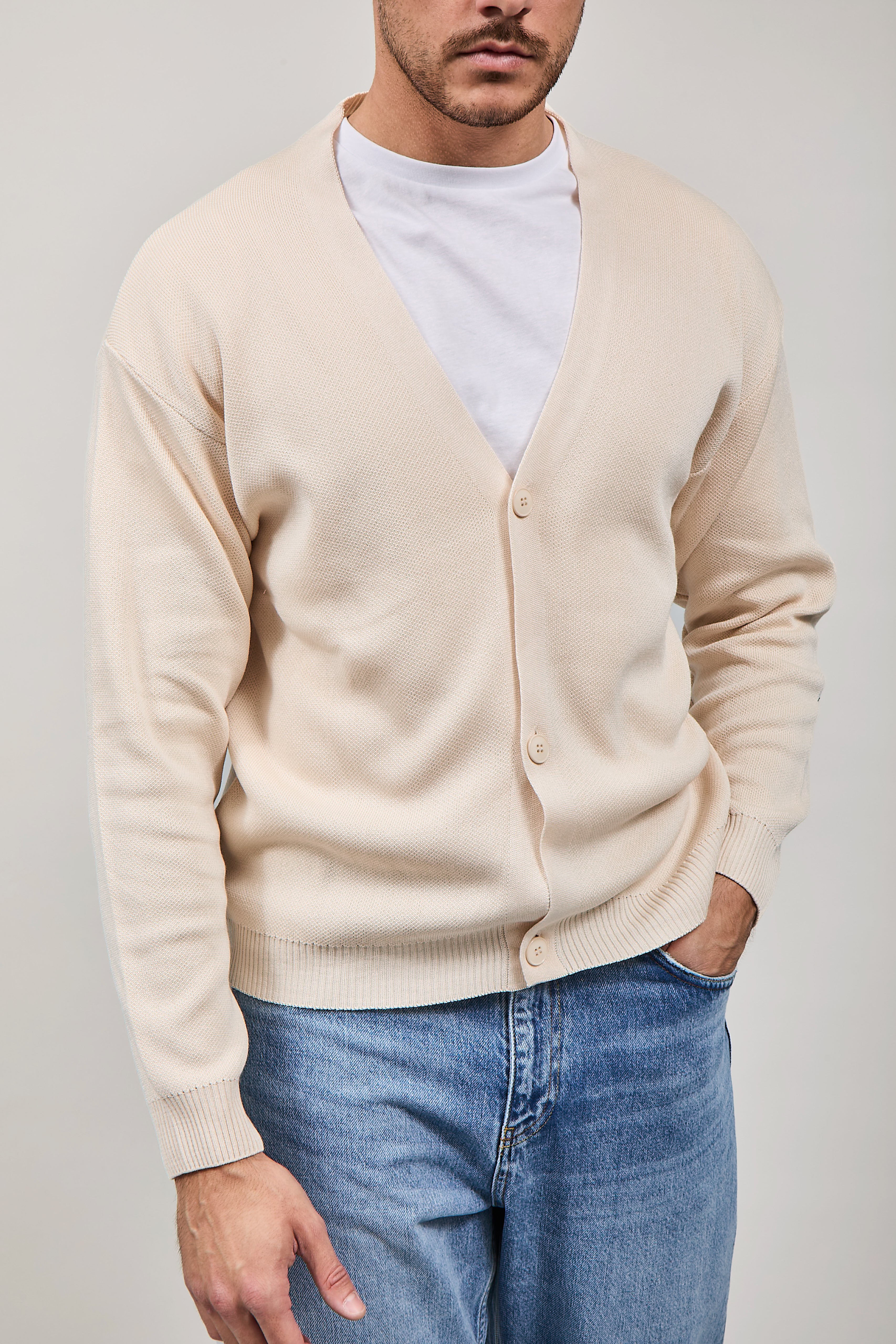 Cardigan Crop Why Not Brand Kim 45 Crema