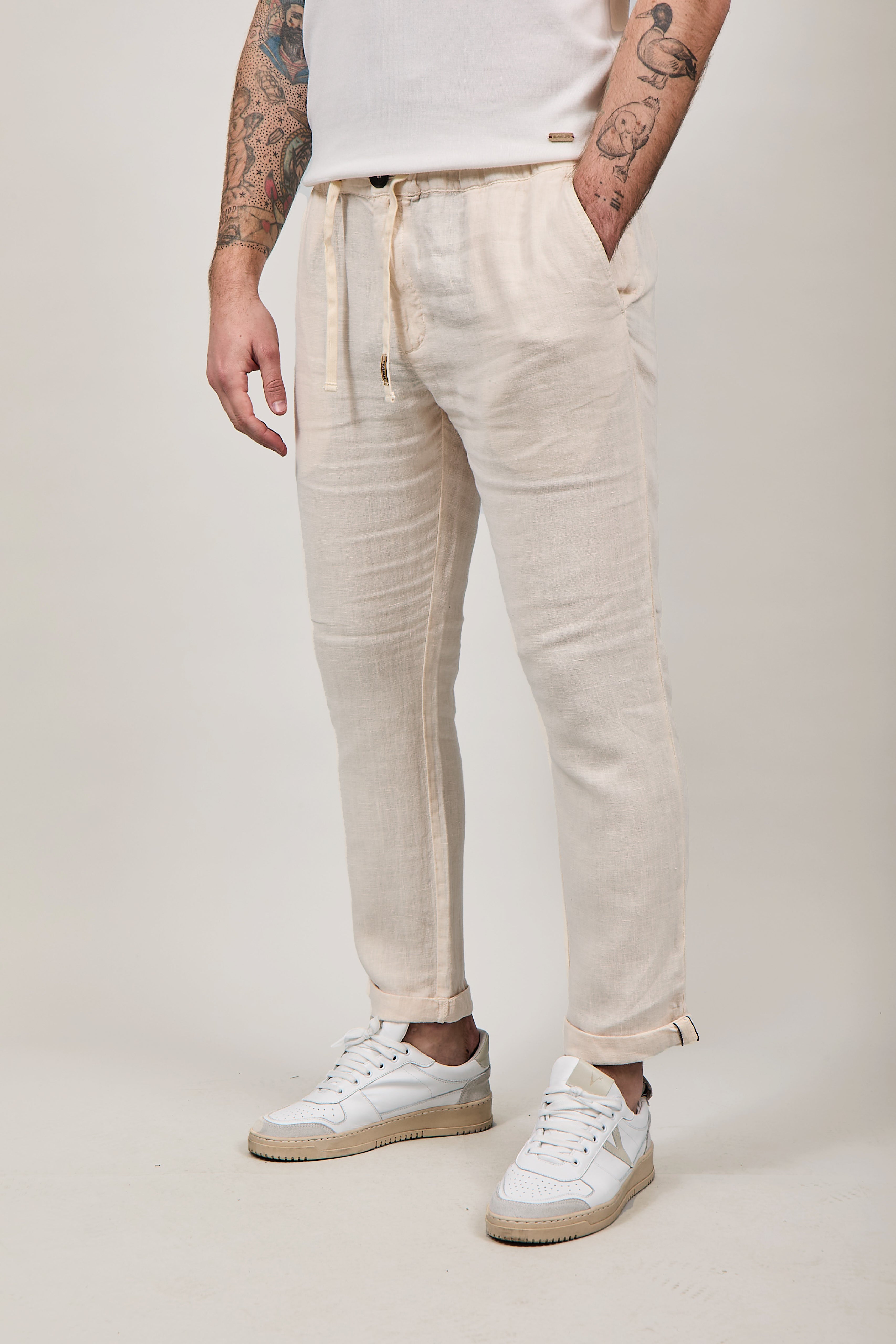 Pantalone Clark Lino Lewis T016 Avorio