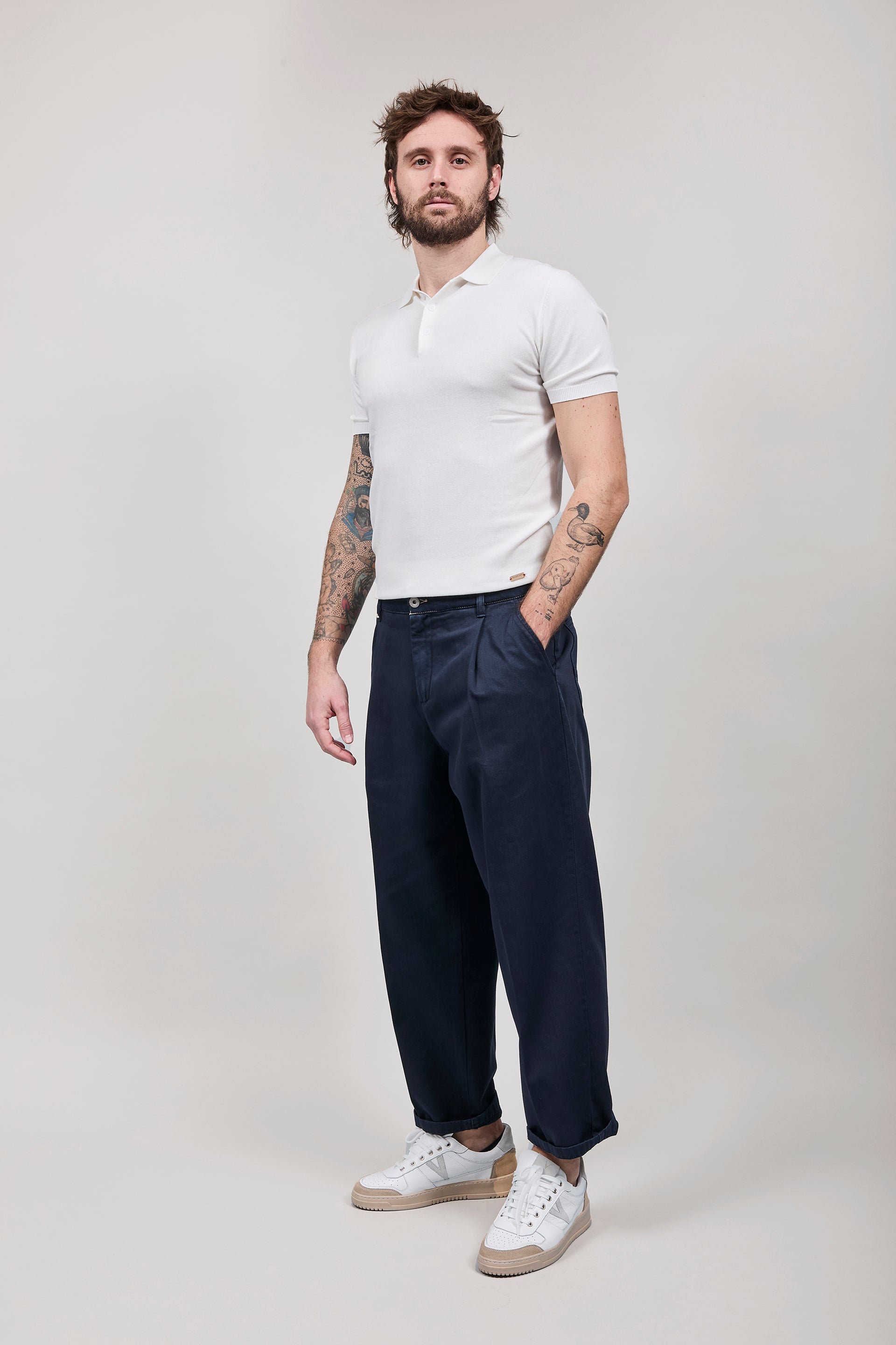 Pantalone cinta denim Berna Blu