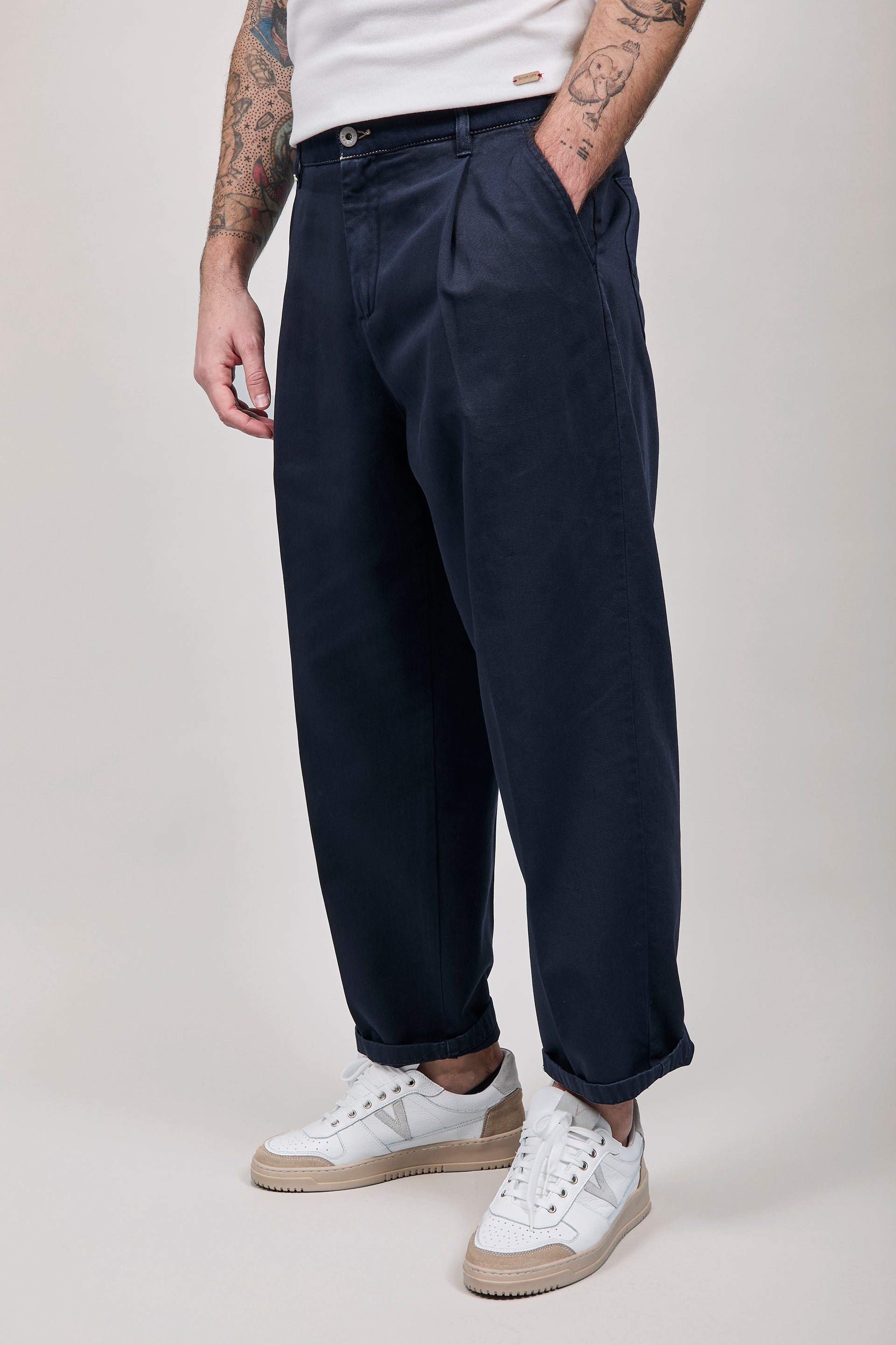 Pantalone cinta denim Berna Blu
