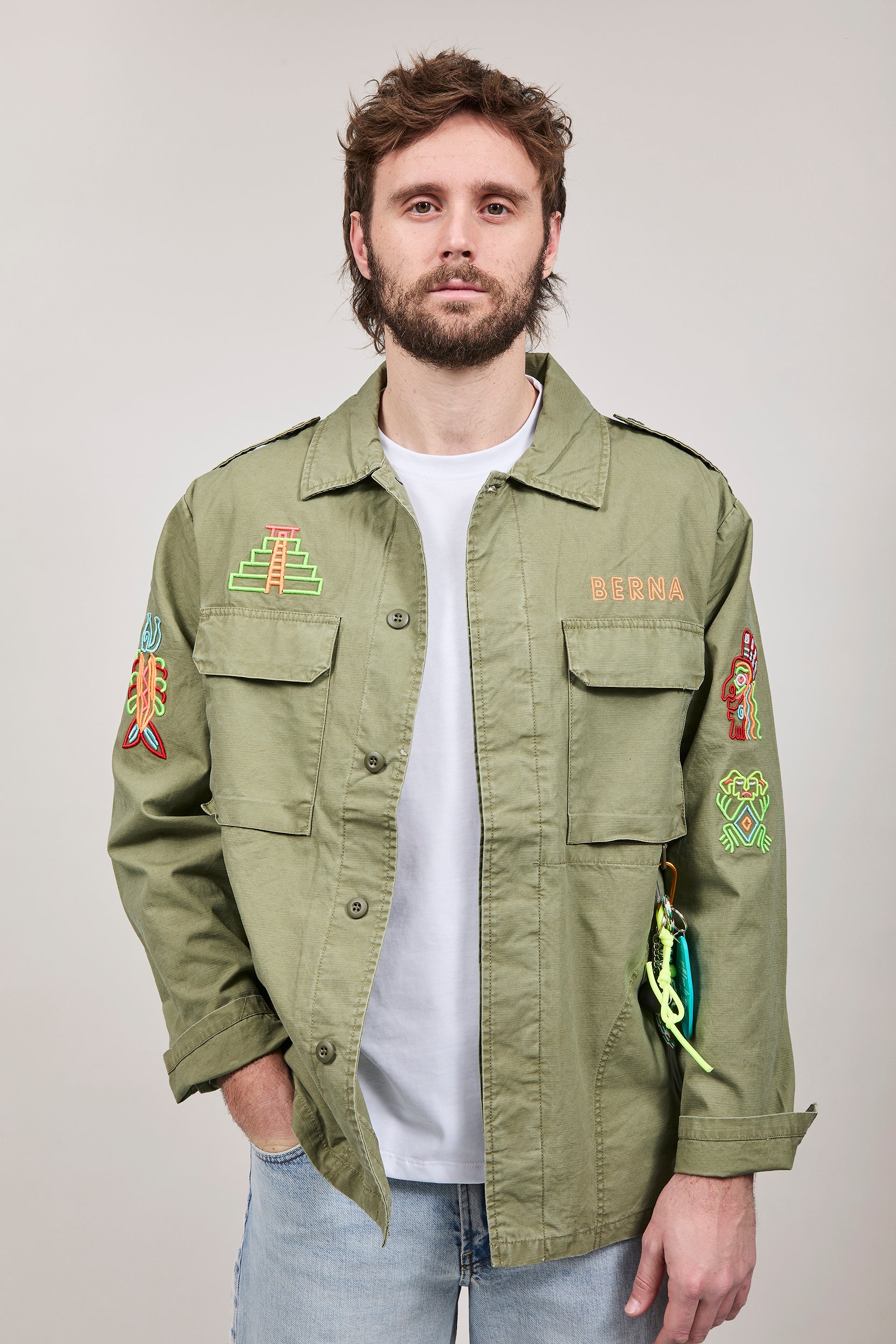 Overshirt Berna Ricami Aztechi
