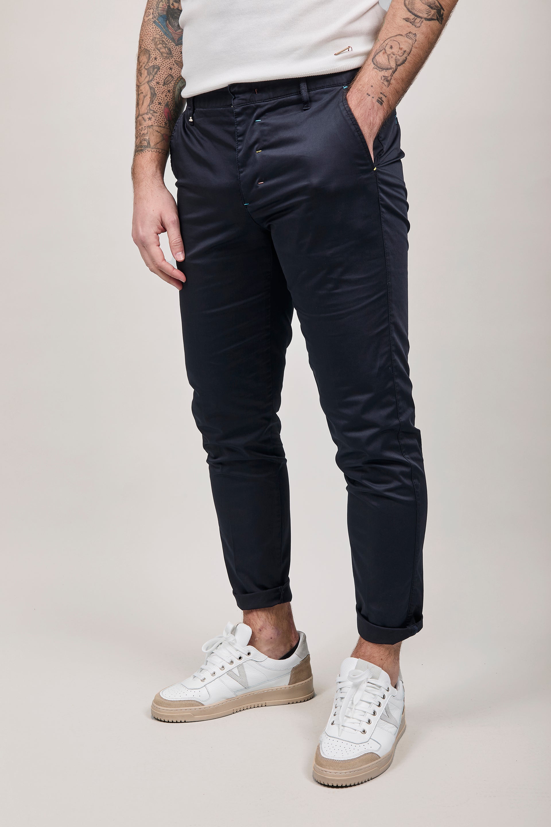Pantalone Berna chinos Blu 39