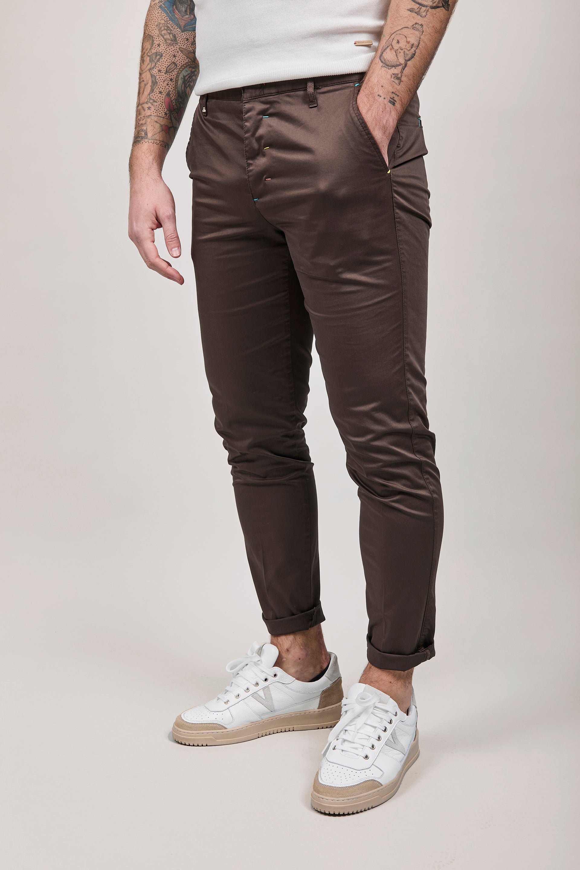 Pantalone Berna chinos Caffè 39