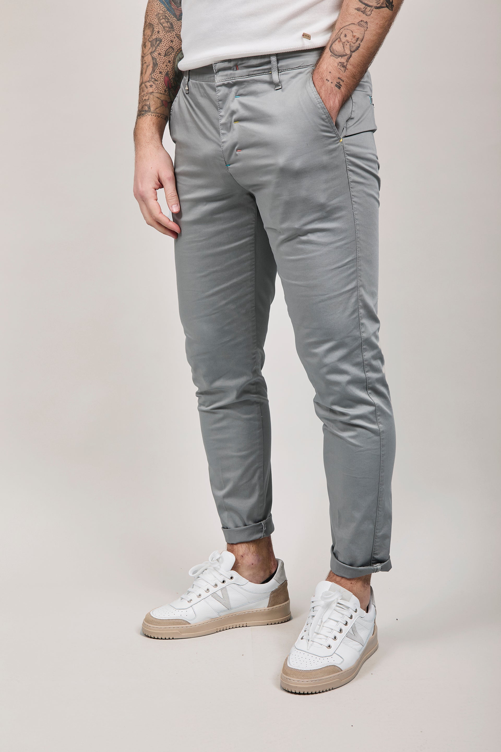 Pantalone Berna chinos Acciaio 39