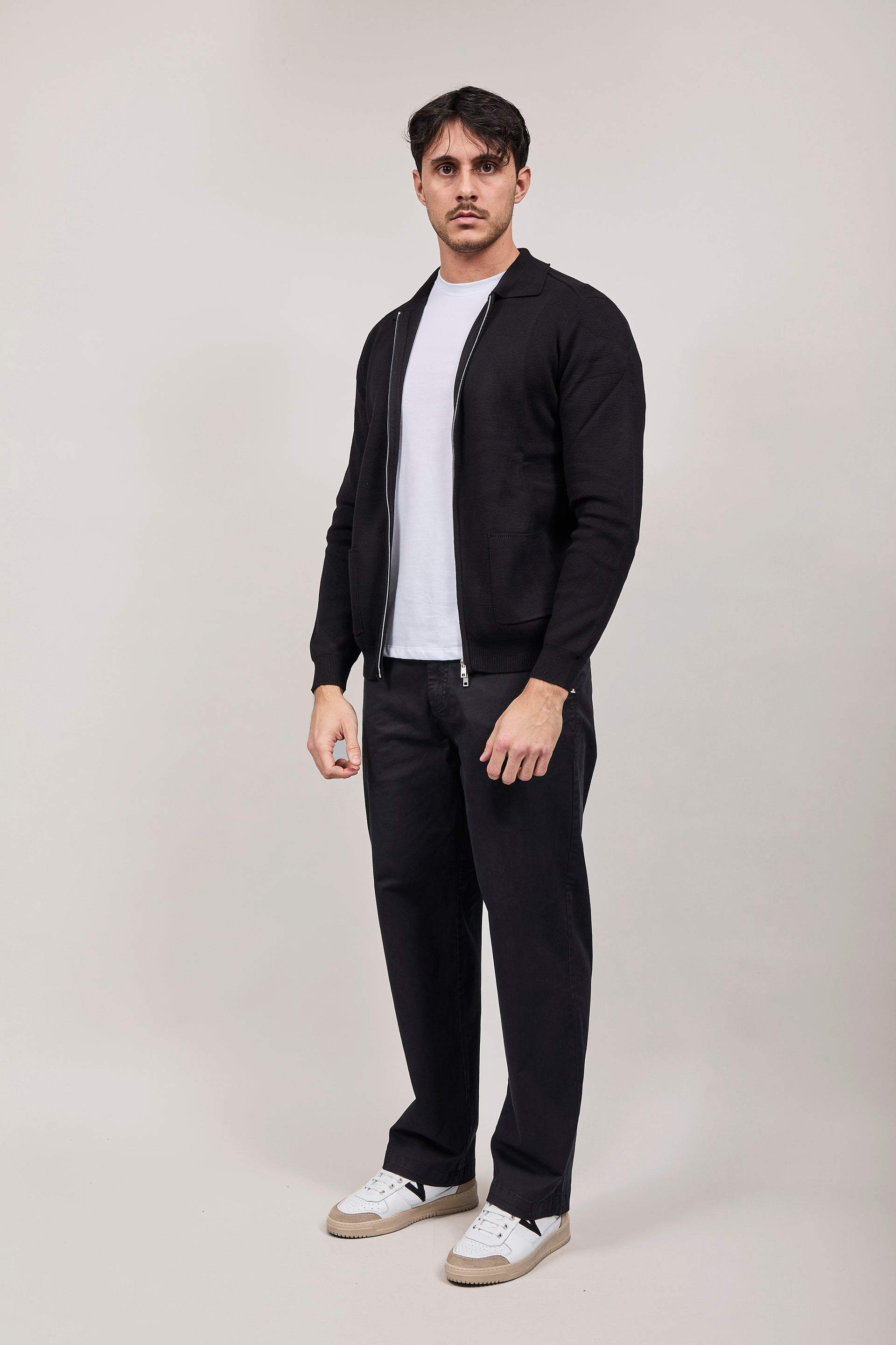 Cardigan Hamaki-ho Zip Nero 3221