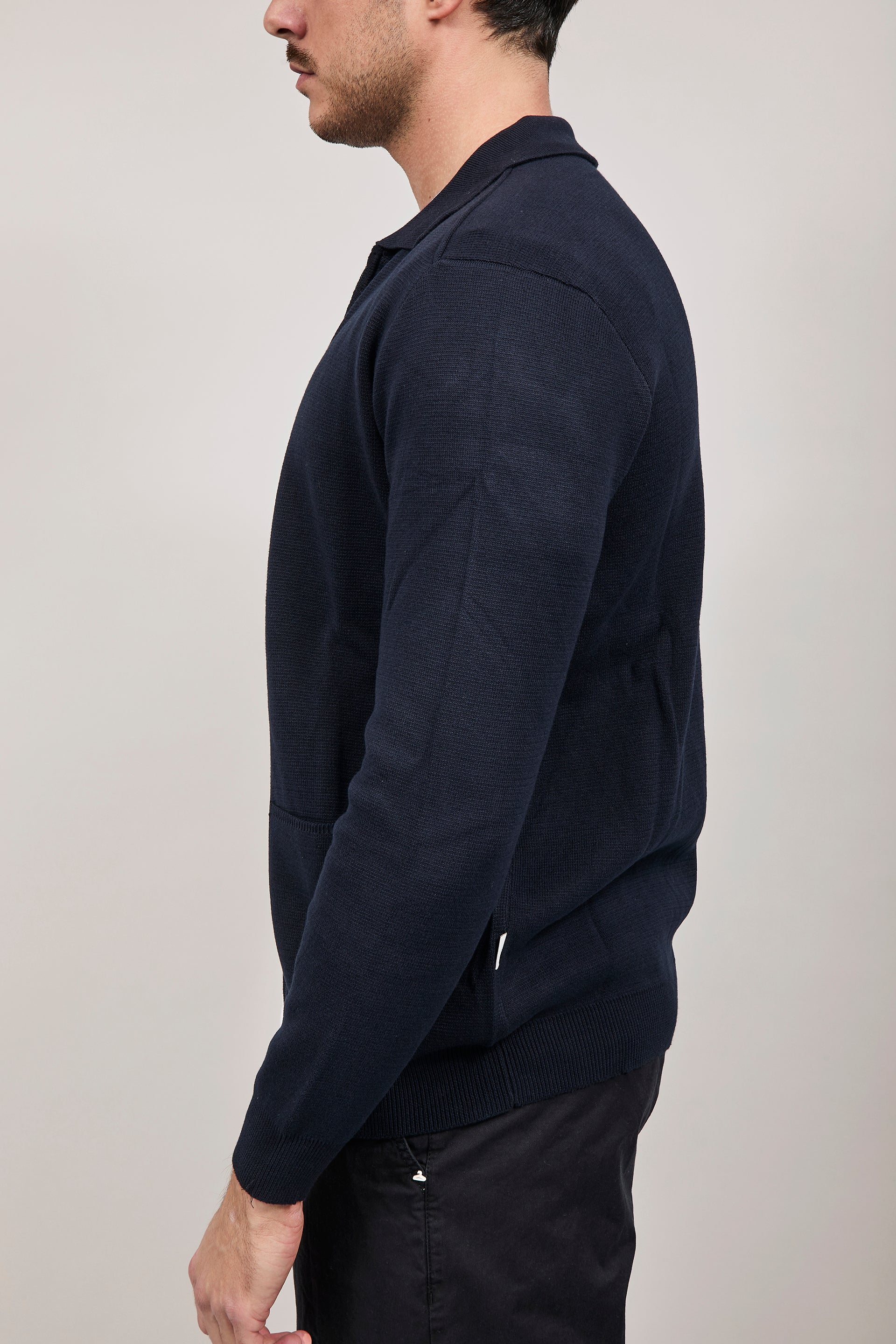 Cardigan Hamaki-ho Zip Blu 3221