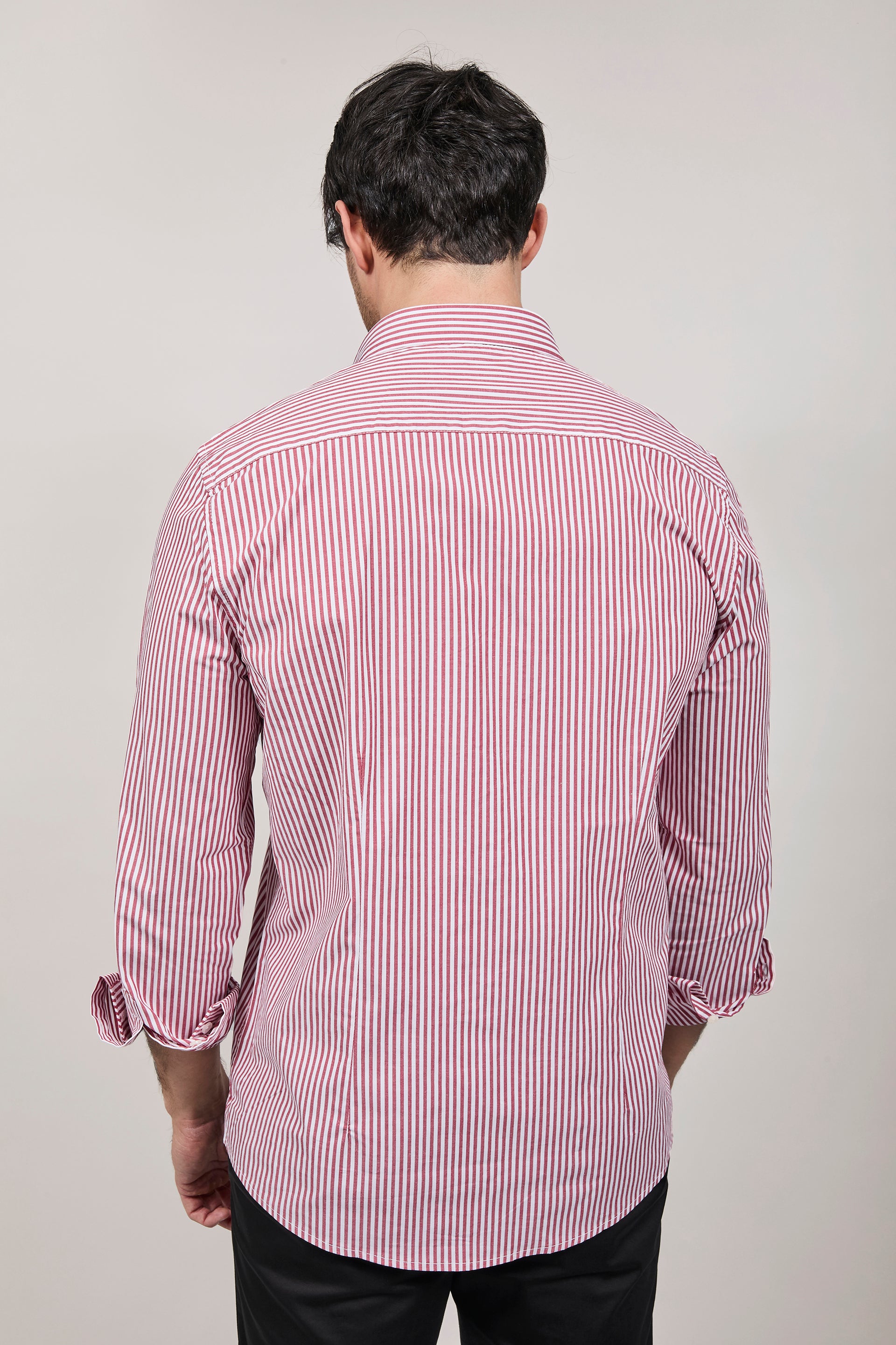 Camicia Hamaki-ho Rigata Rossa 1307