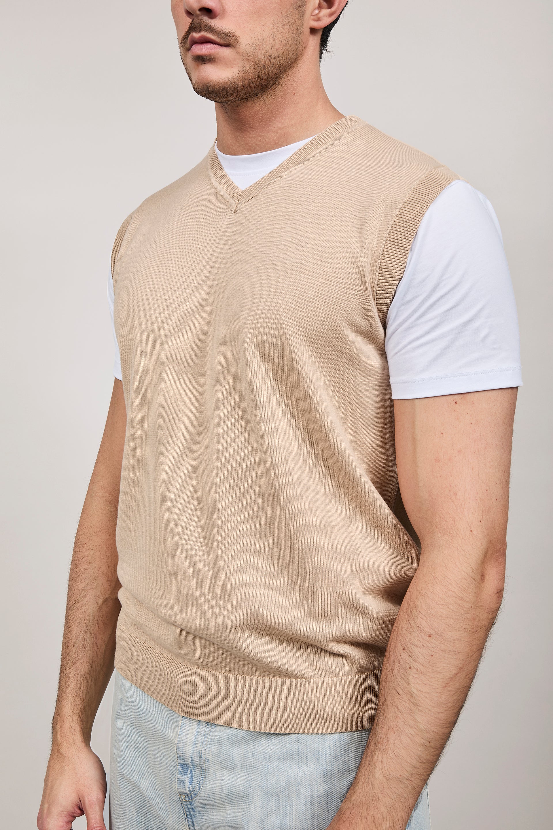 Gilet hamaki-ho Scollo V Beige 3207