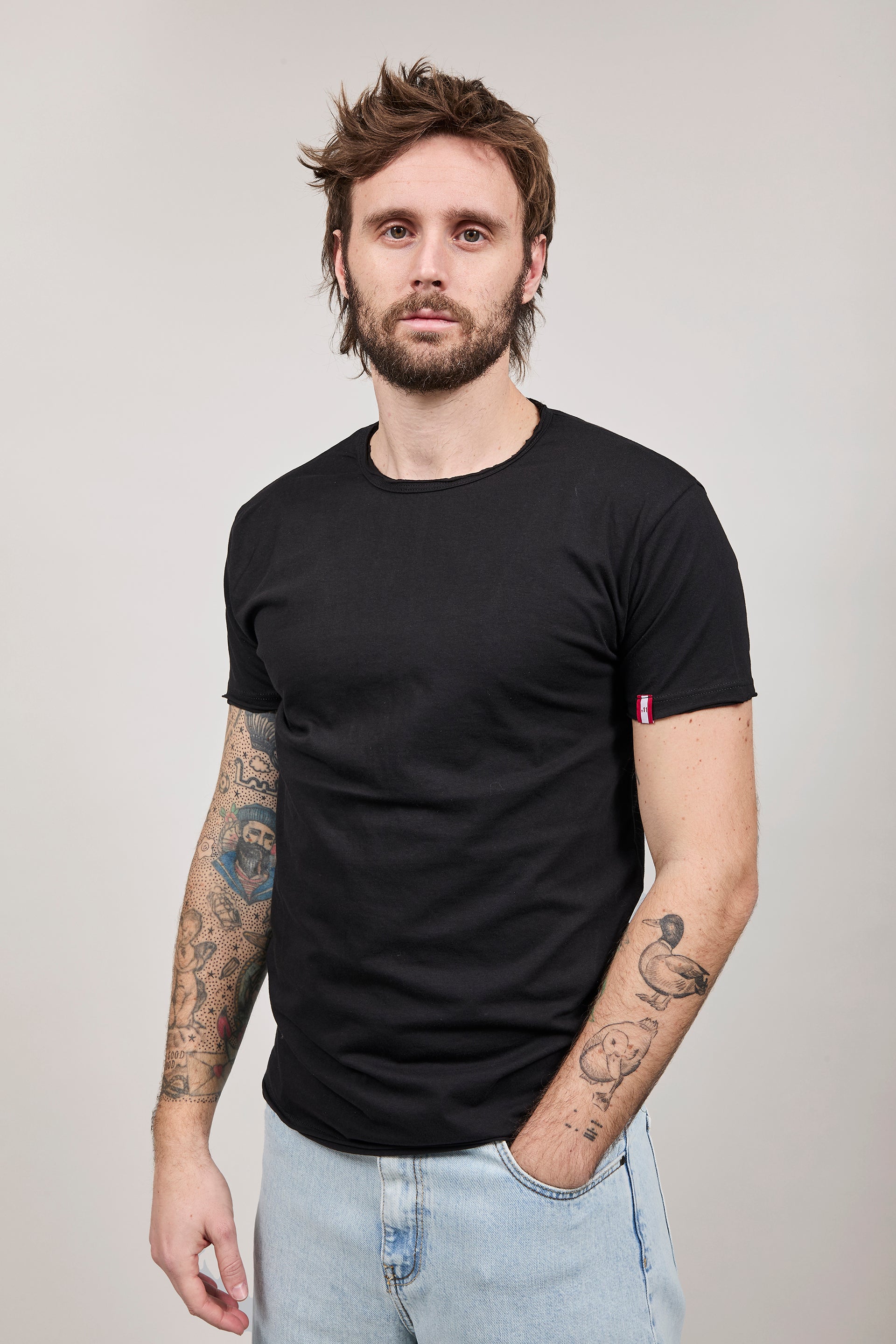 T-shirt basica Block Eleven Nera