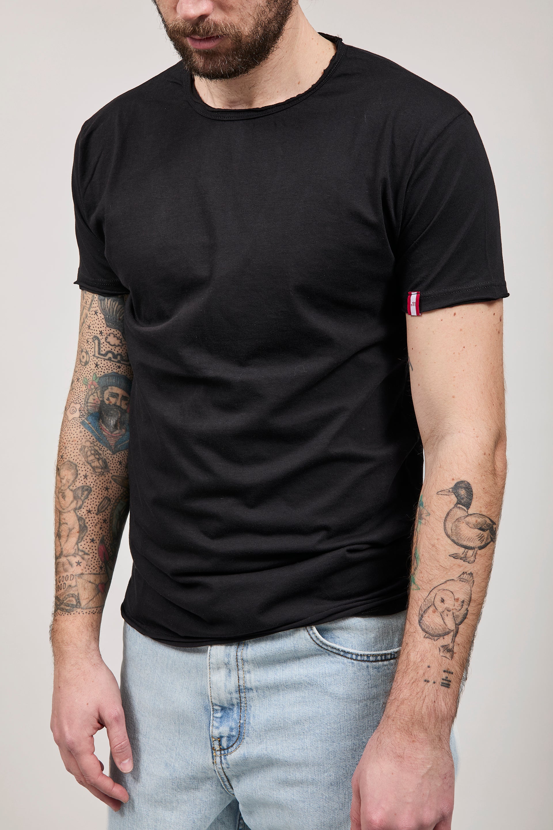 T-shirt basica Block Eleven Nera