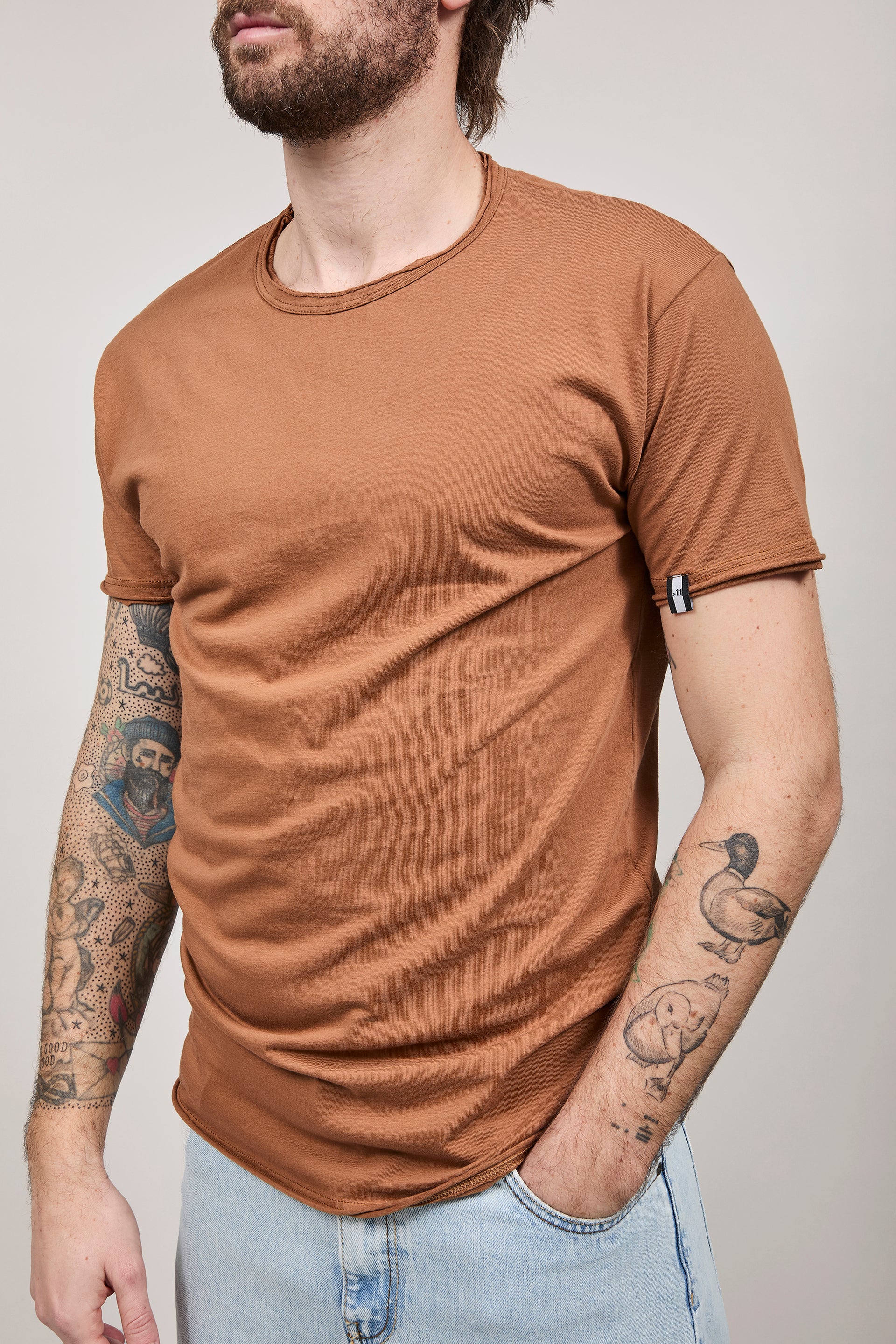 T-shirt basica Block Eleven Tabacco