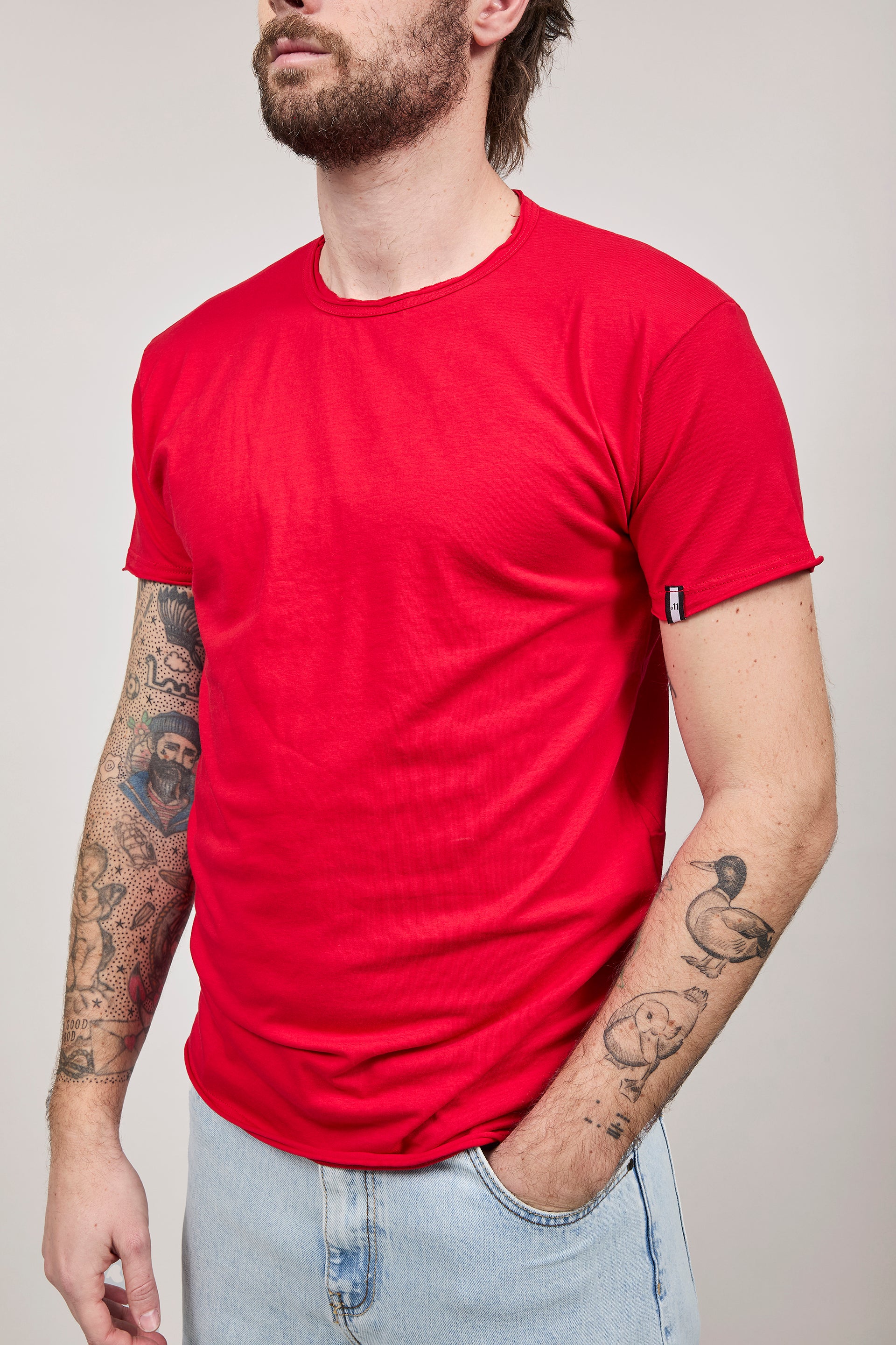 T-shirt basica Block Eleven Rossa