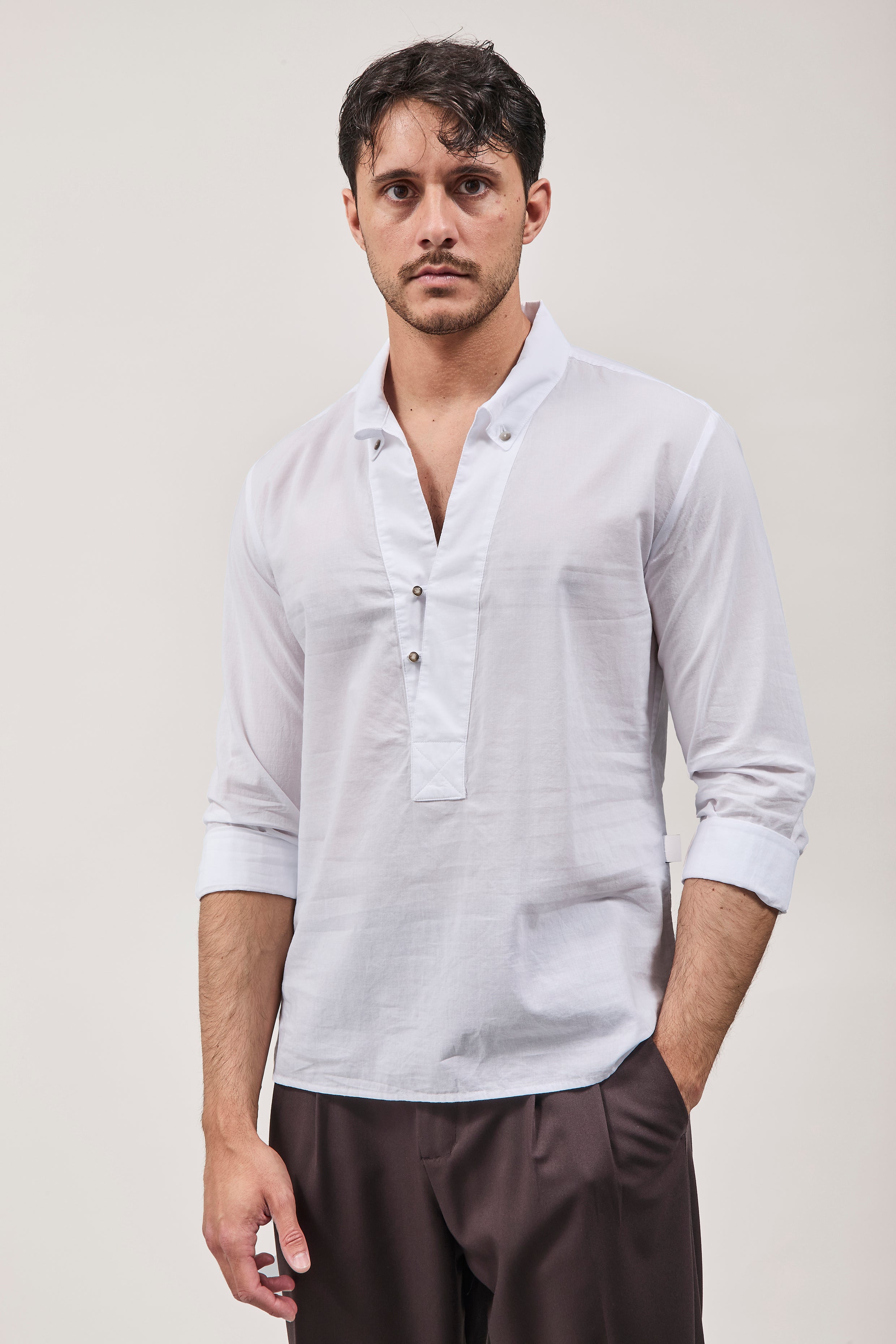 Camicia Alta Tensione Faro Bianca