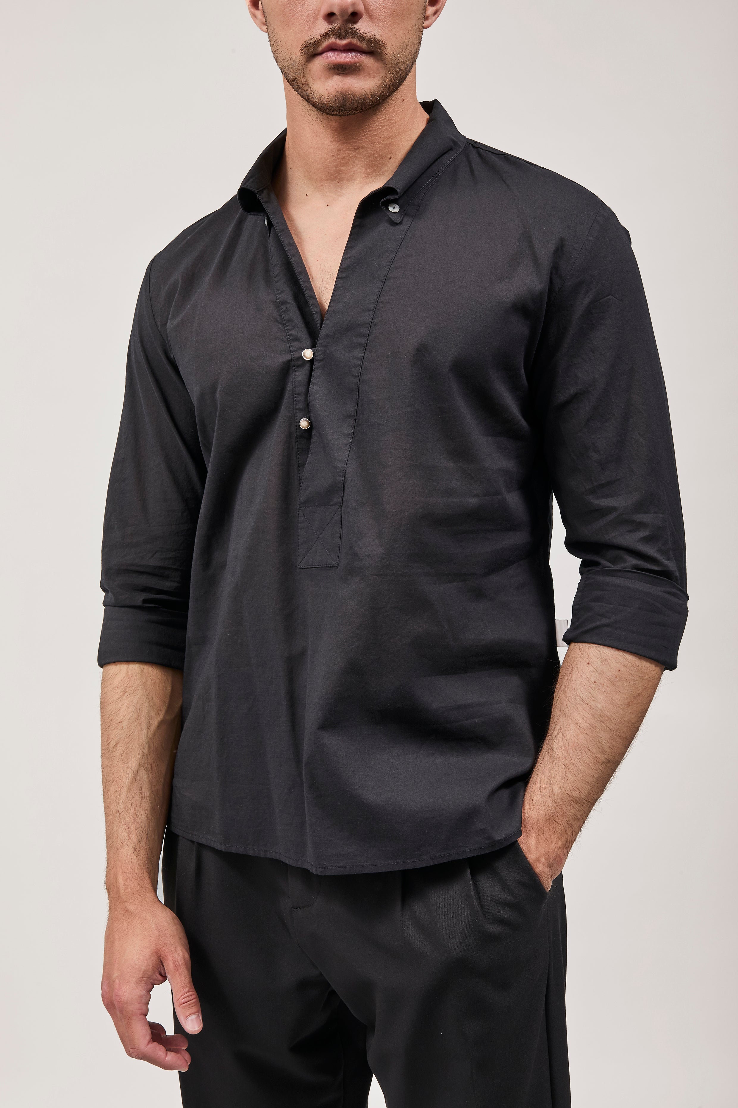 Camicia Alta Tensione Faro Nera