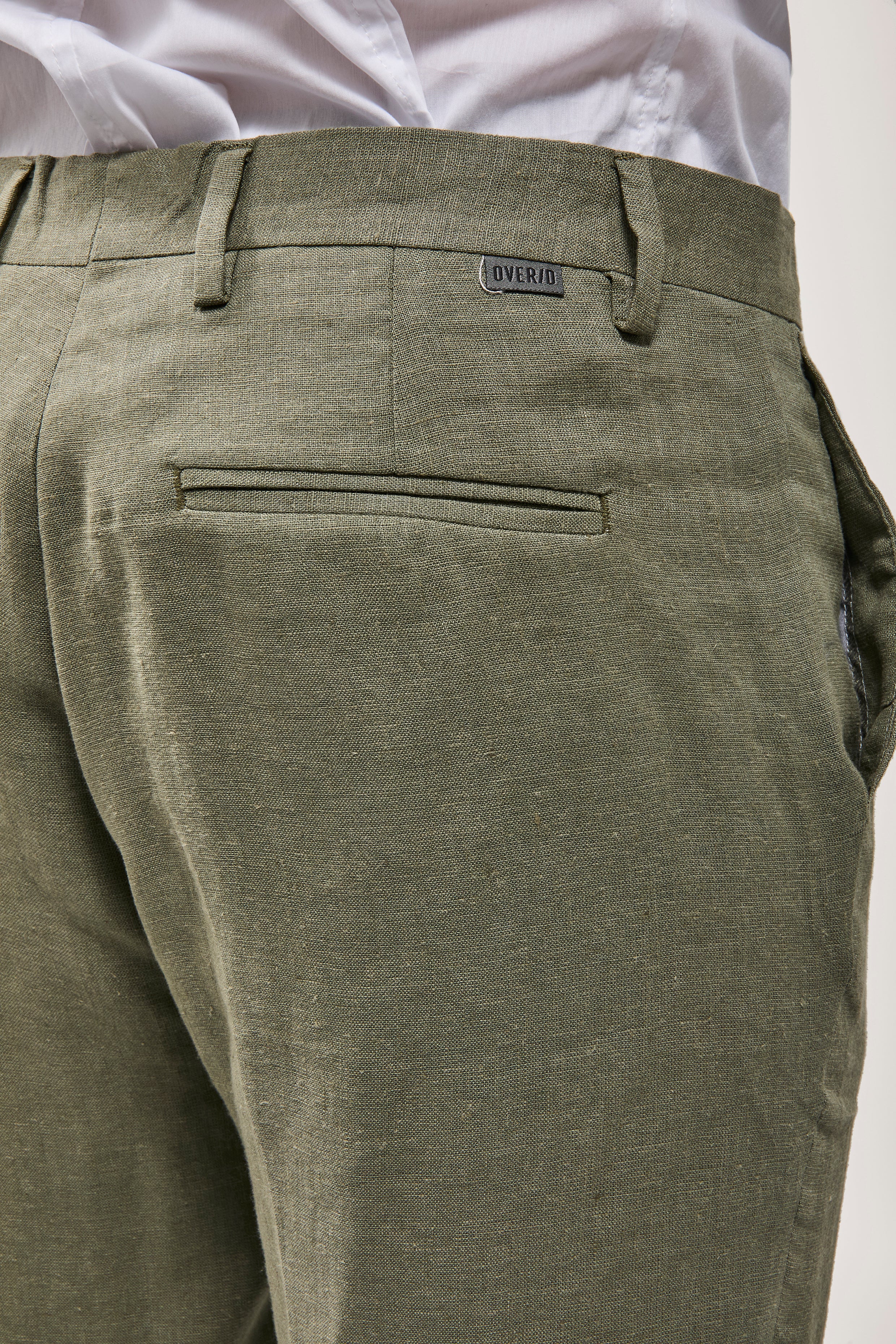 Pantalone Over-d Lino Militare G53