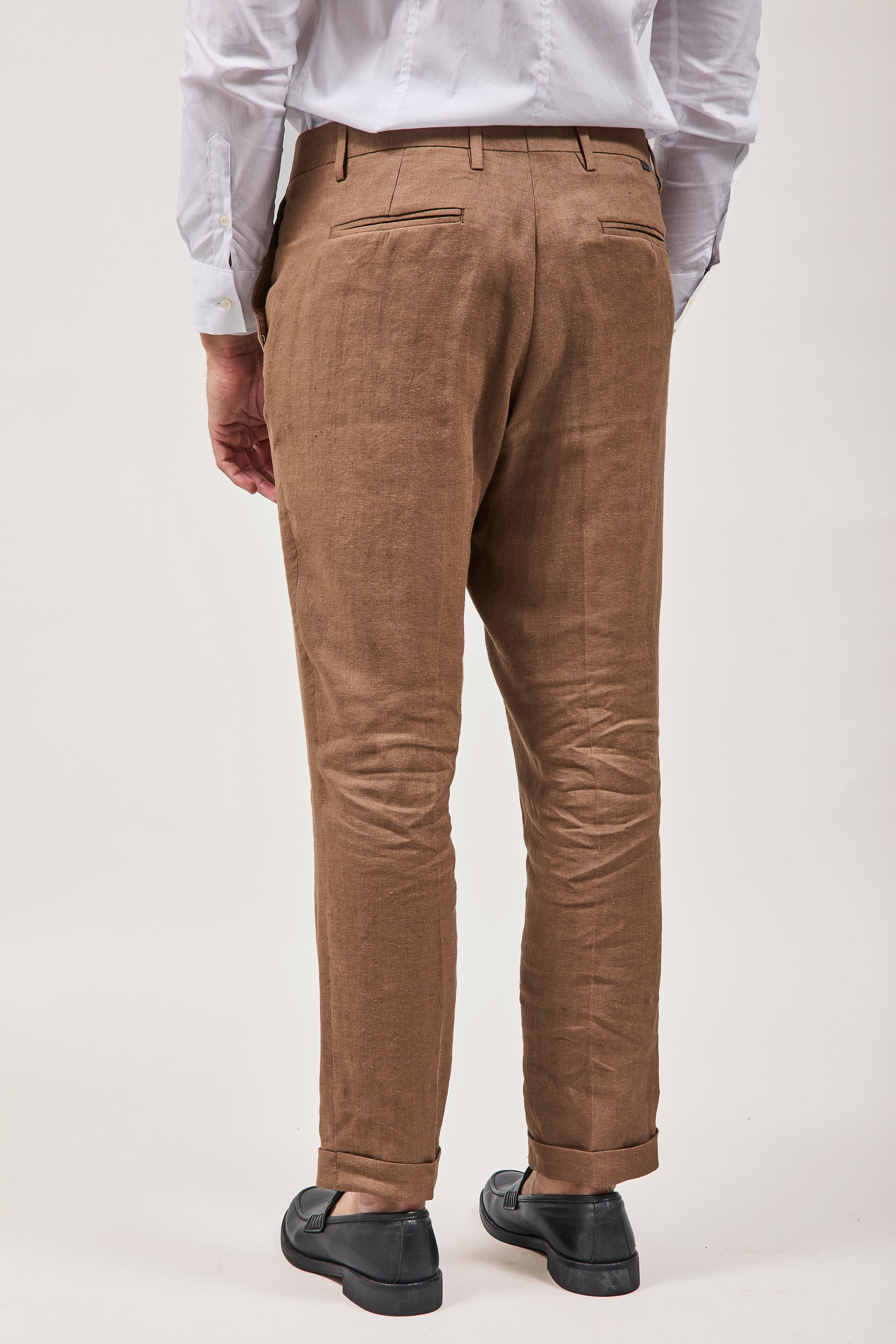 Pantalone Over-d Lino Cacao G53