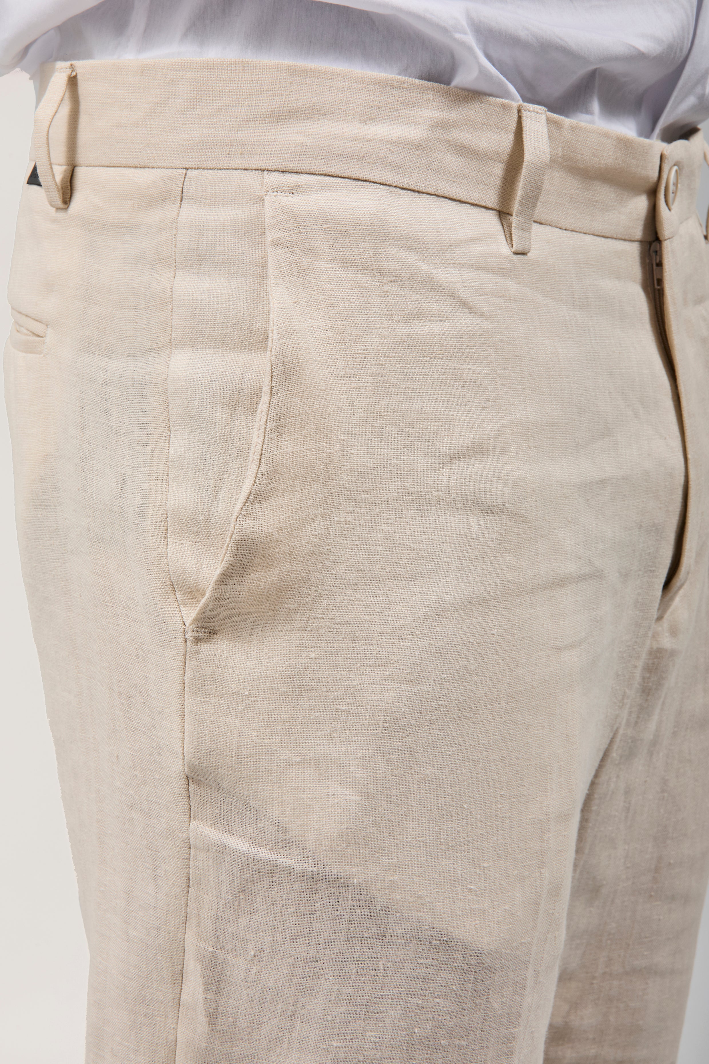 Pantalone Over-d Lino Beige G53