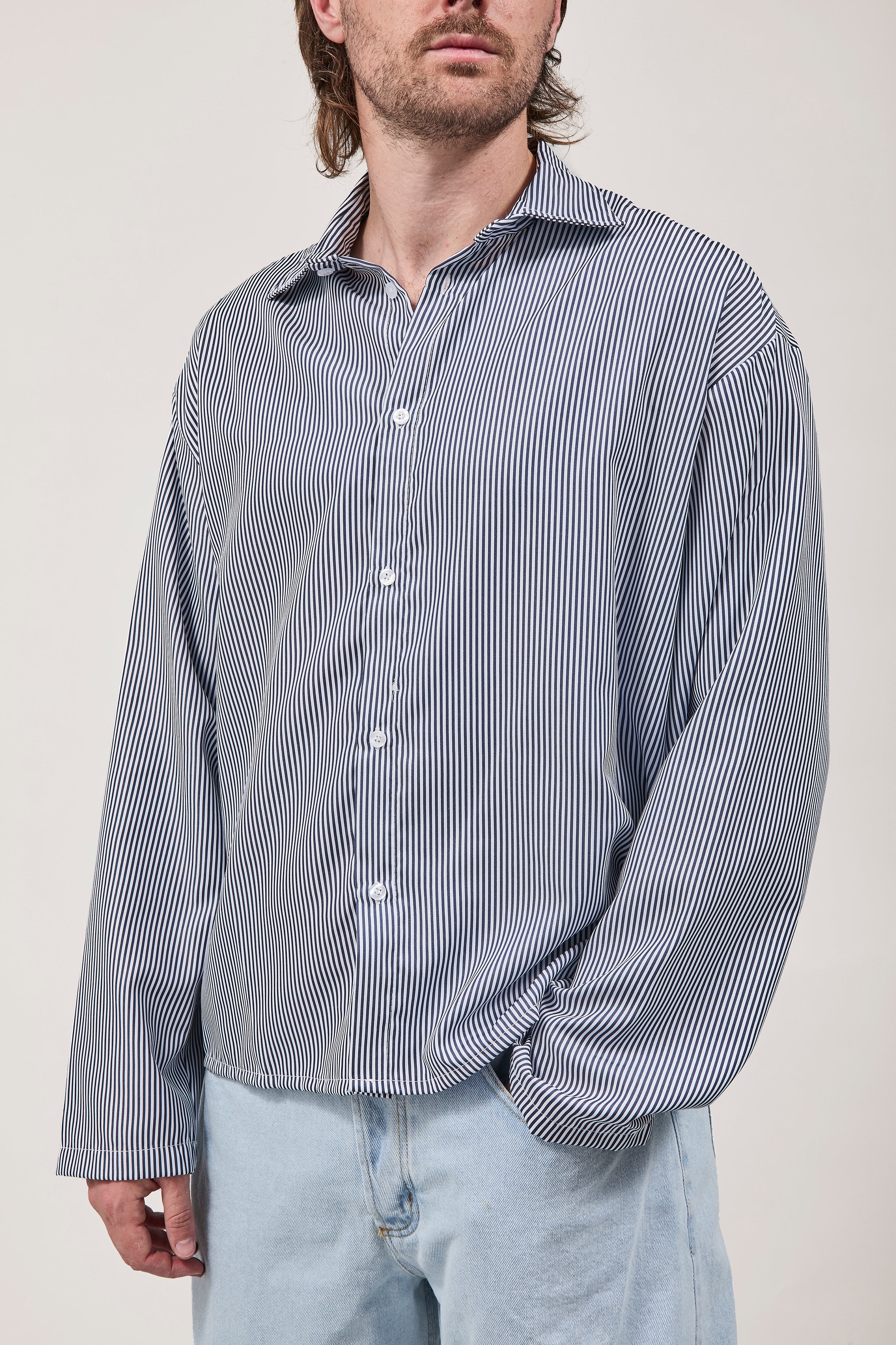 Camicia NJB Righe Manica ampia