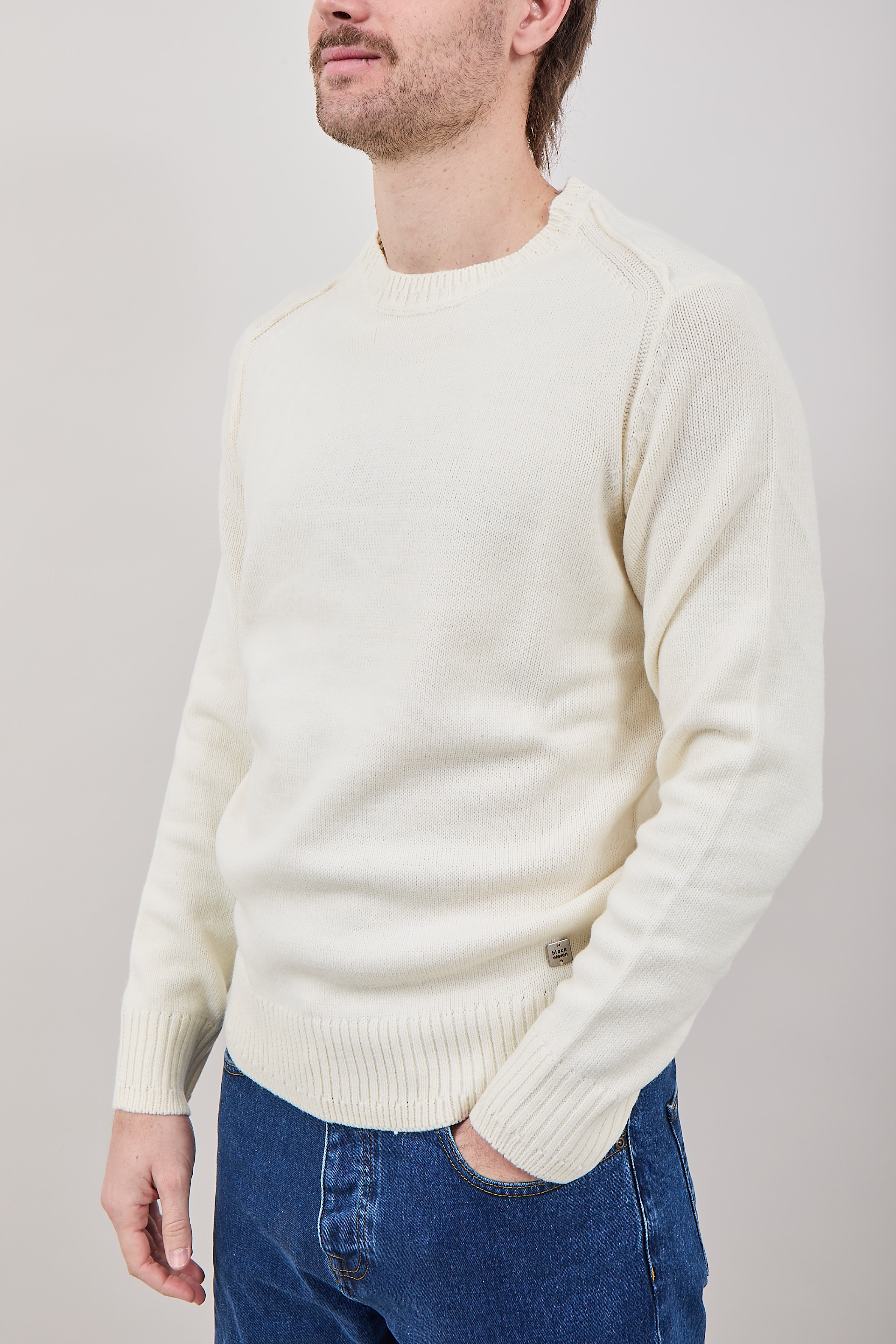 Maglione Block Eleven Karpathos Ecru