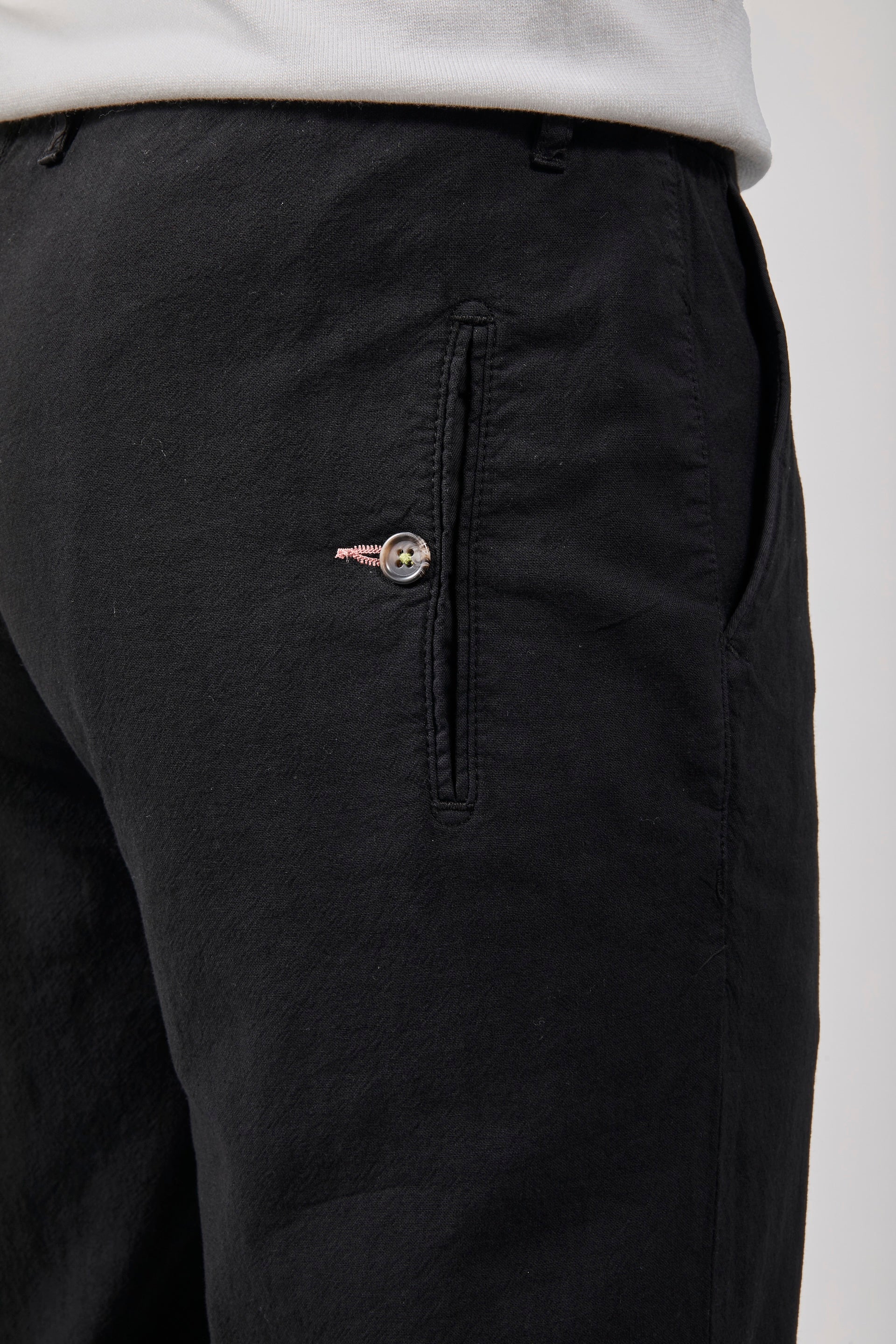 Pantalone Berna Lino Nero 379