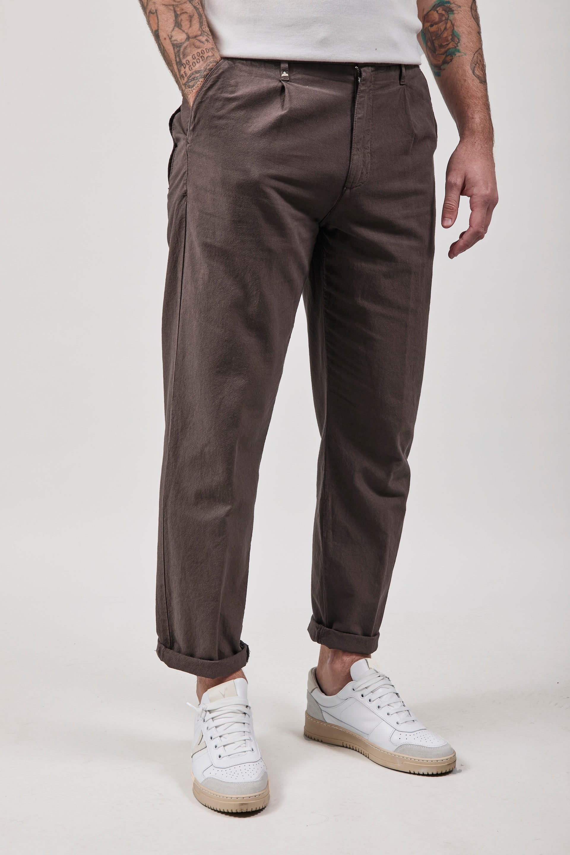 Pantalone Berna Lino Caffè 379