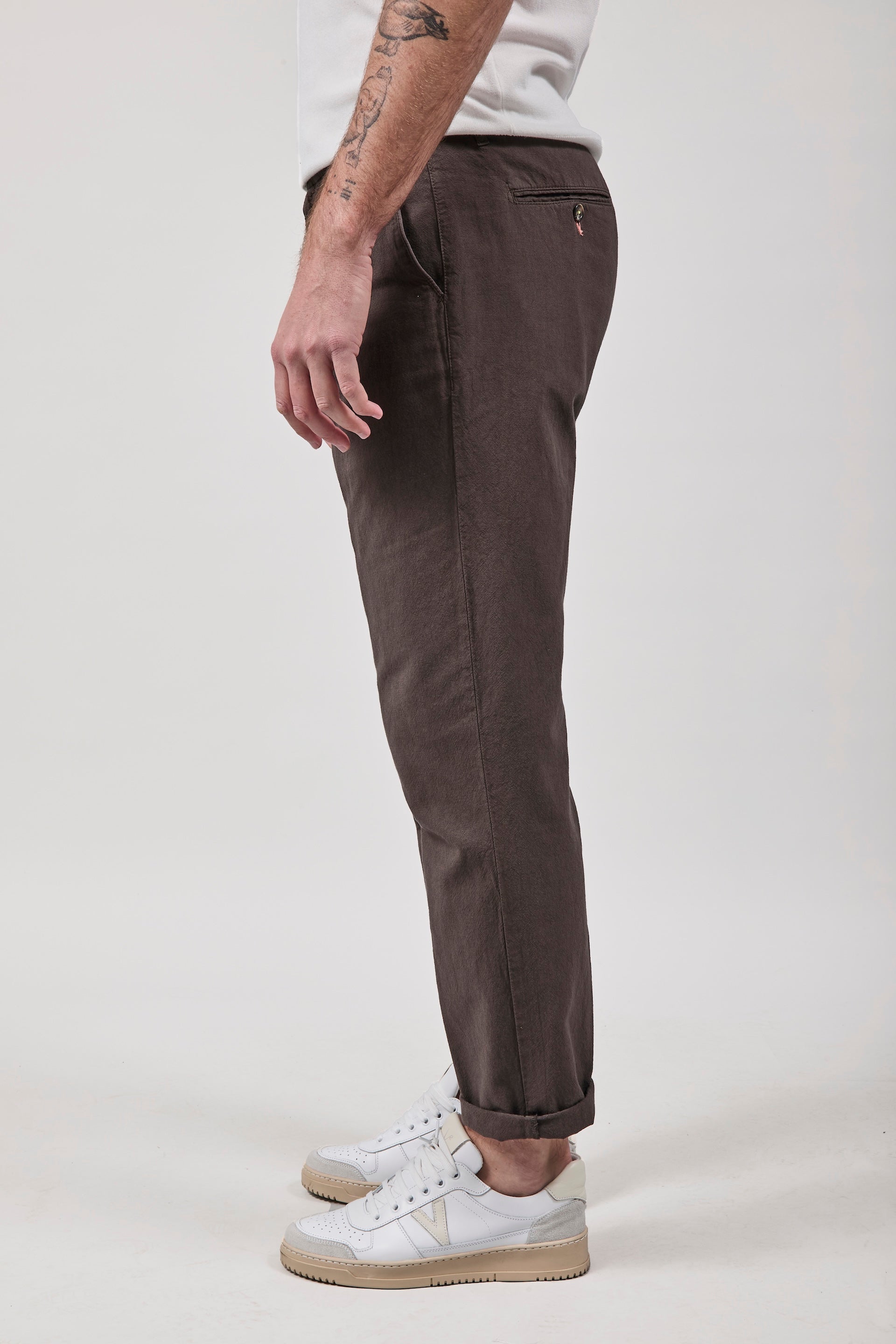 Pantalone Berna Lino Caffè 379