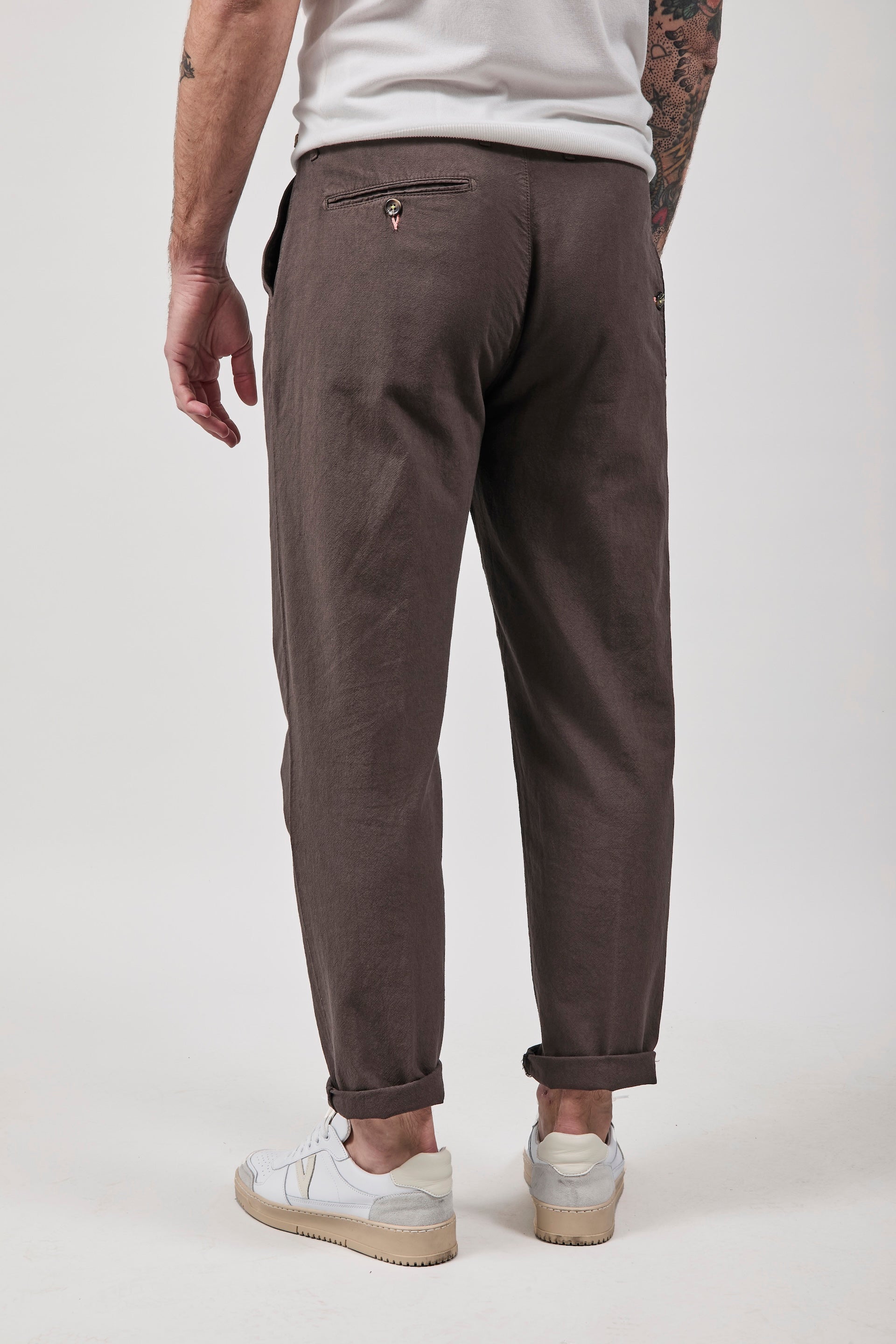 Pantalone Berna Lino Caffè 379