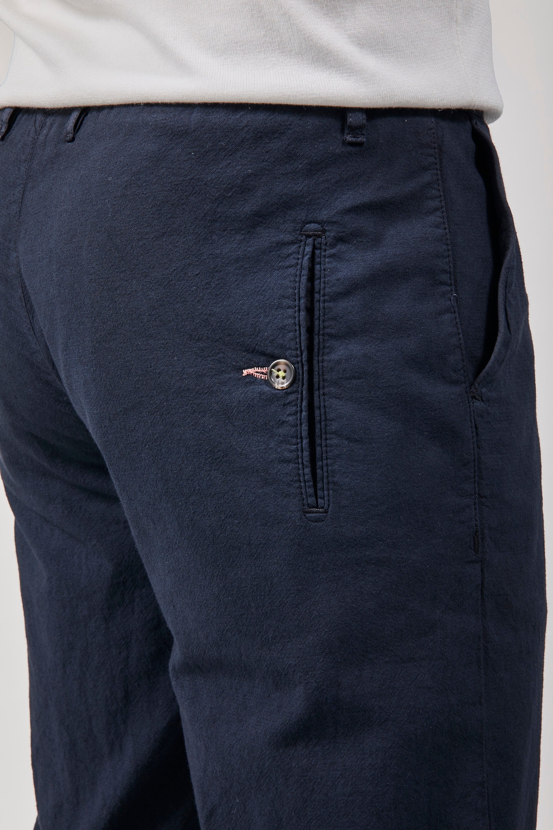 Pantalone Berna Lino Navy 379