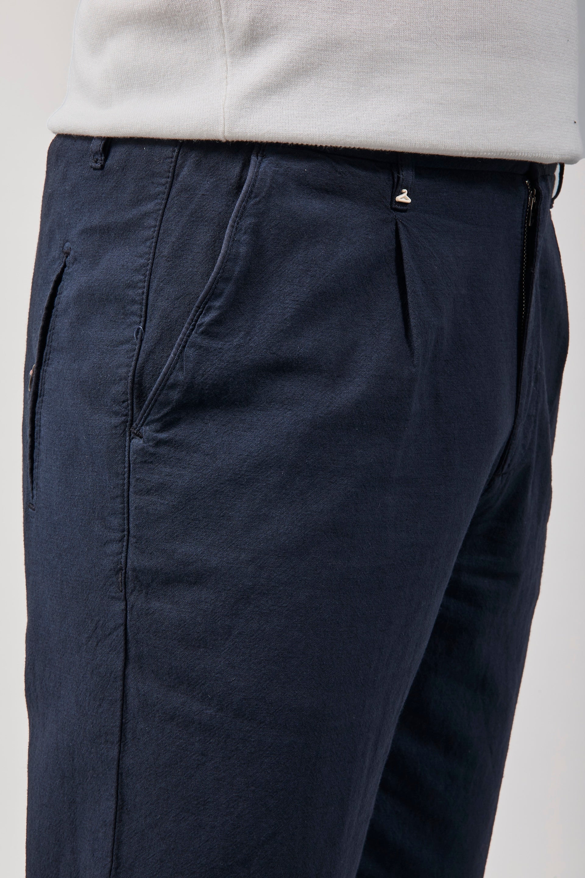 Pantalone Berna Lino Navy 379